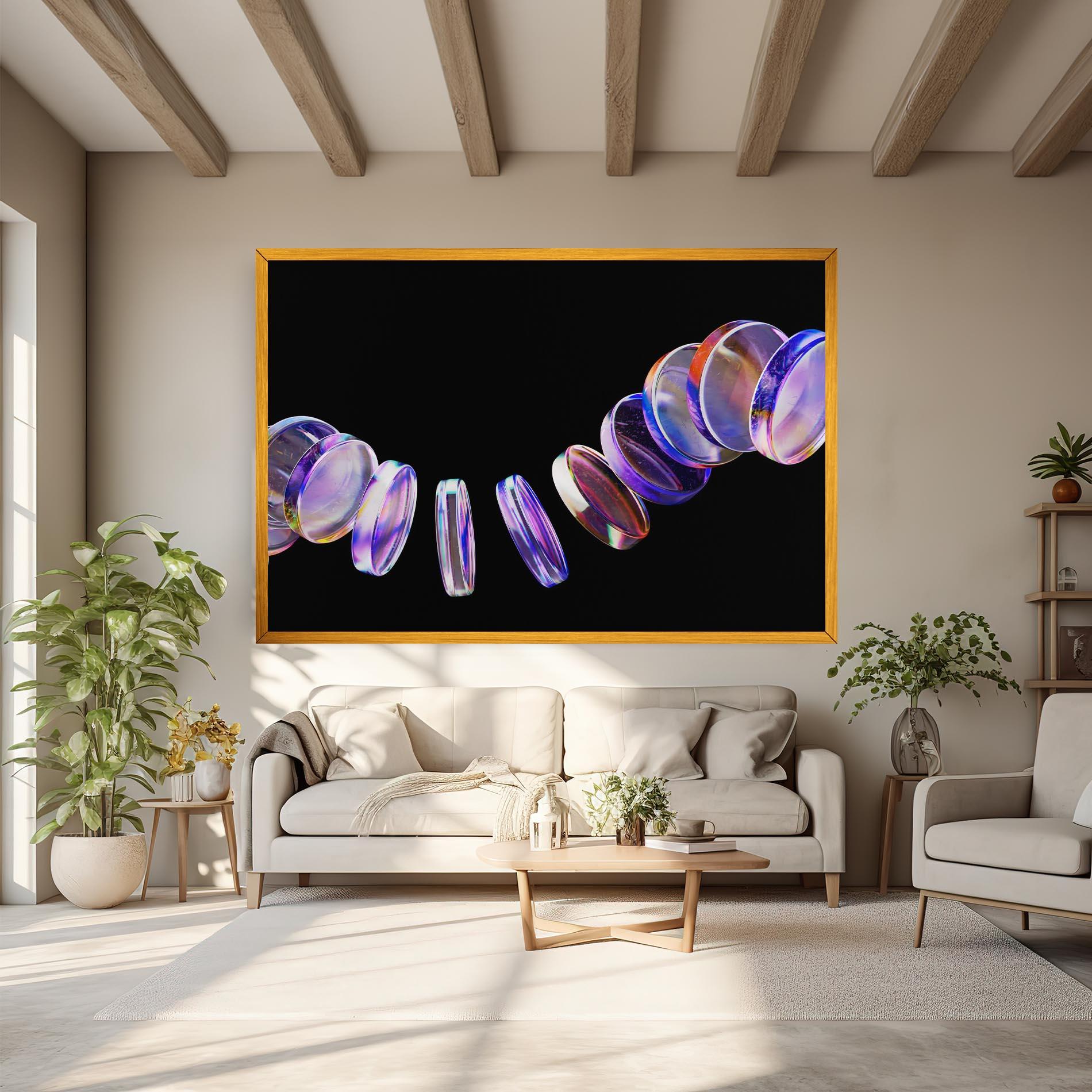 Tablou Canvas Circle Glass Floating mockup 6