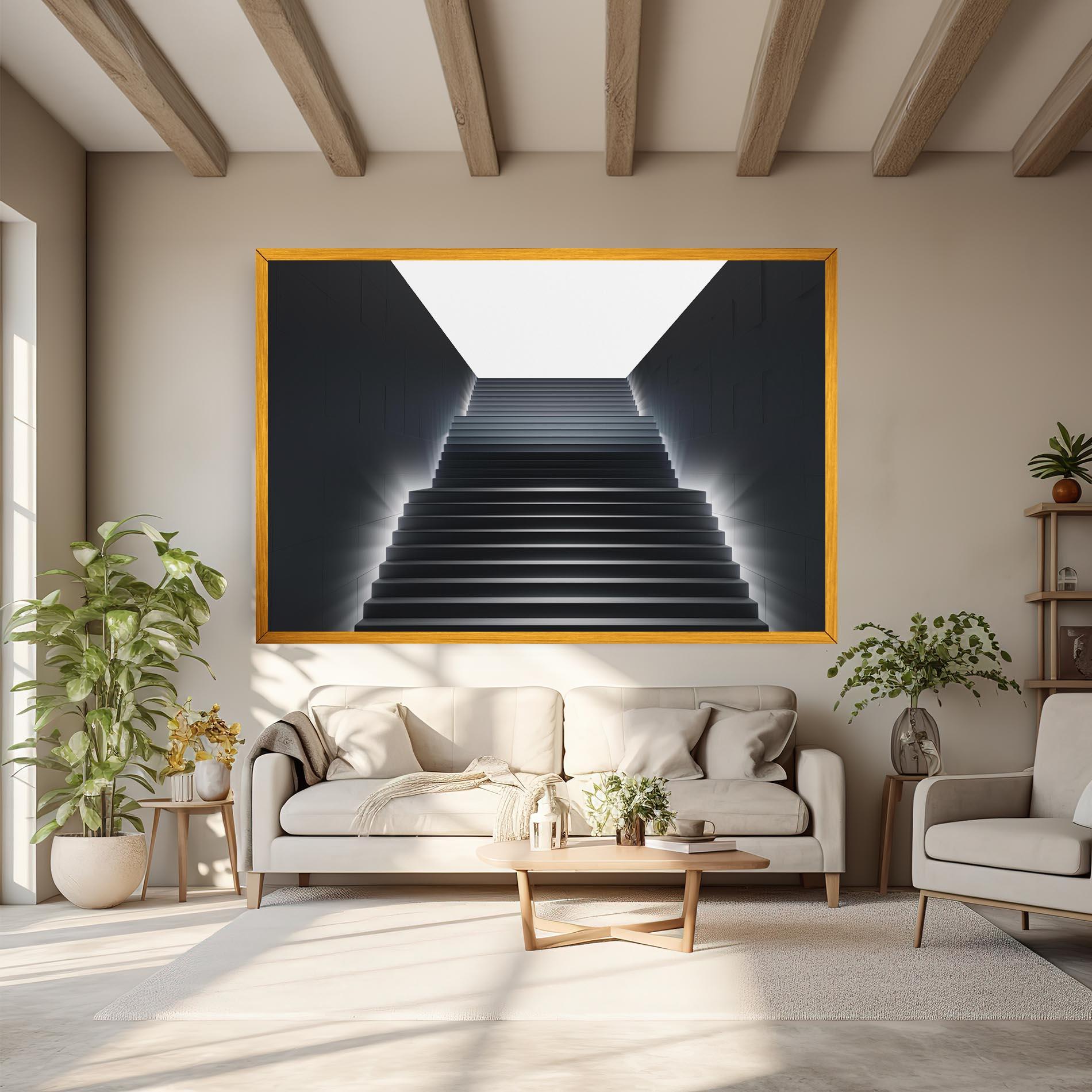 Tablou Canvas Dark Stairs mockup 6