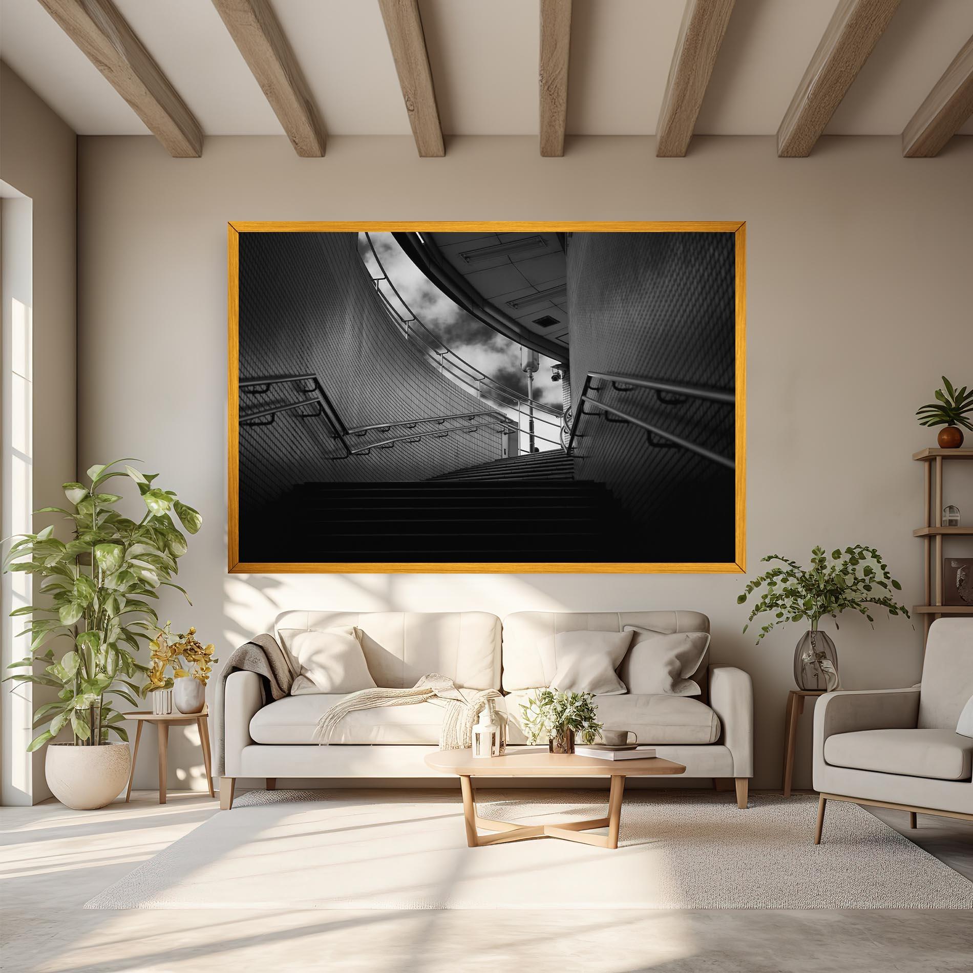 Tablou Canvas Grey Up Stairs mockup 6