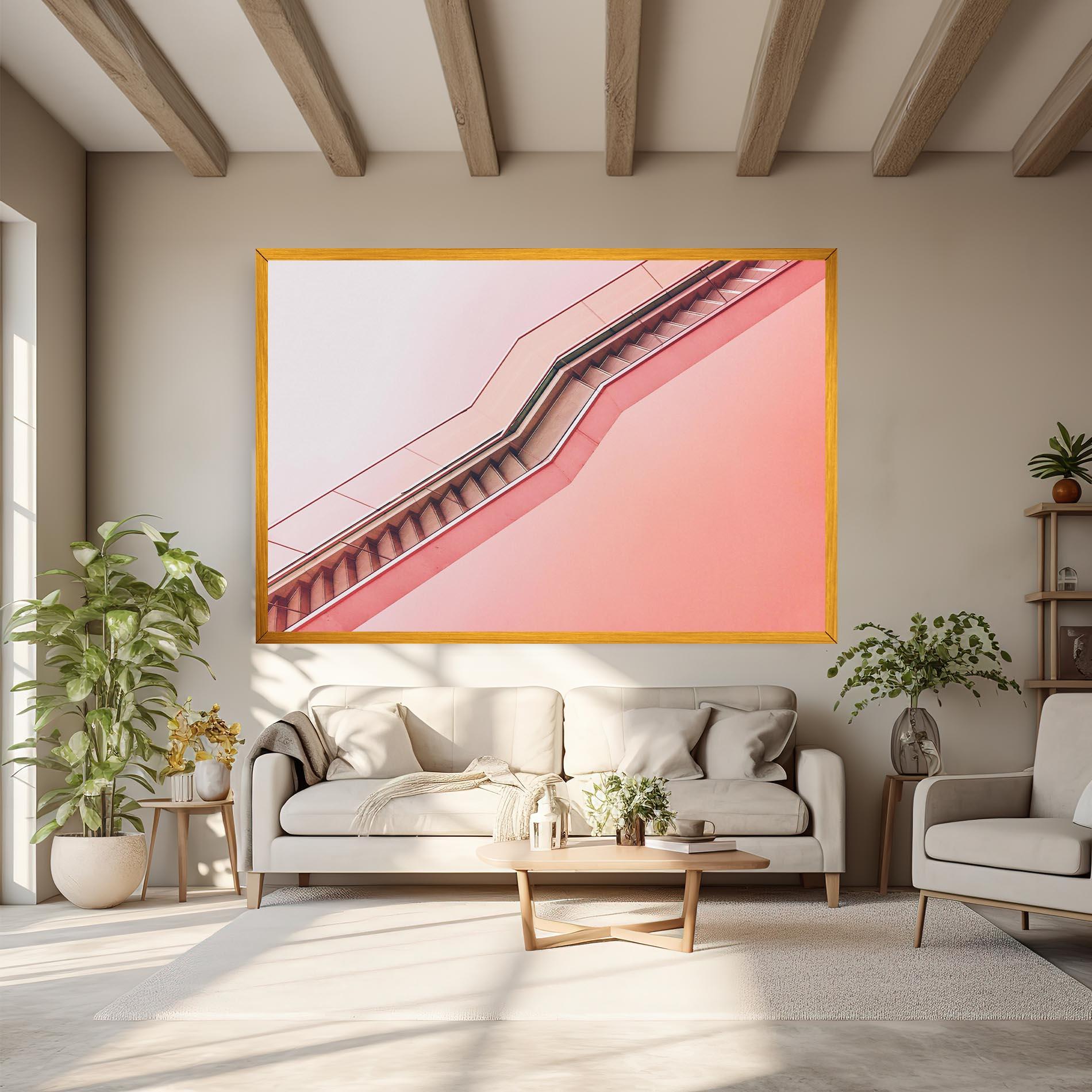 Tablou Canvas Pink Stairs mockup 6