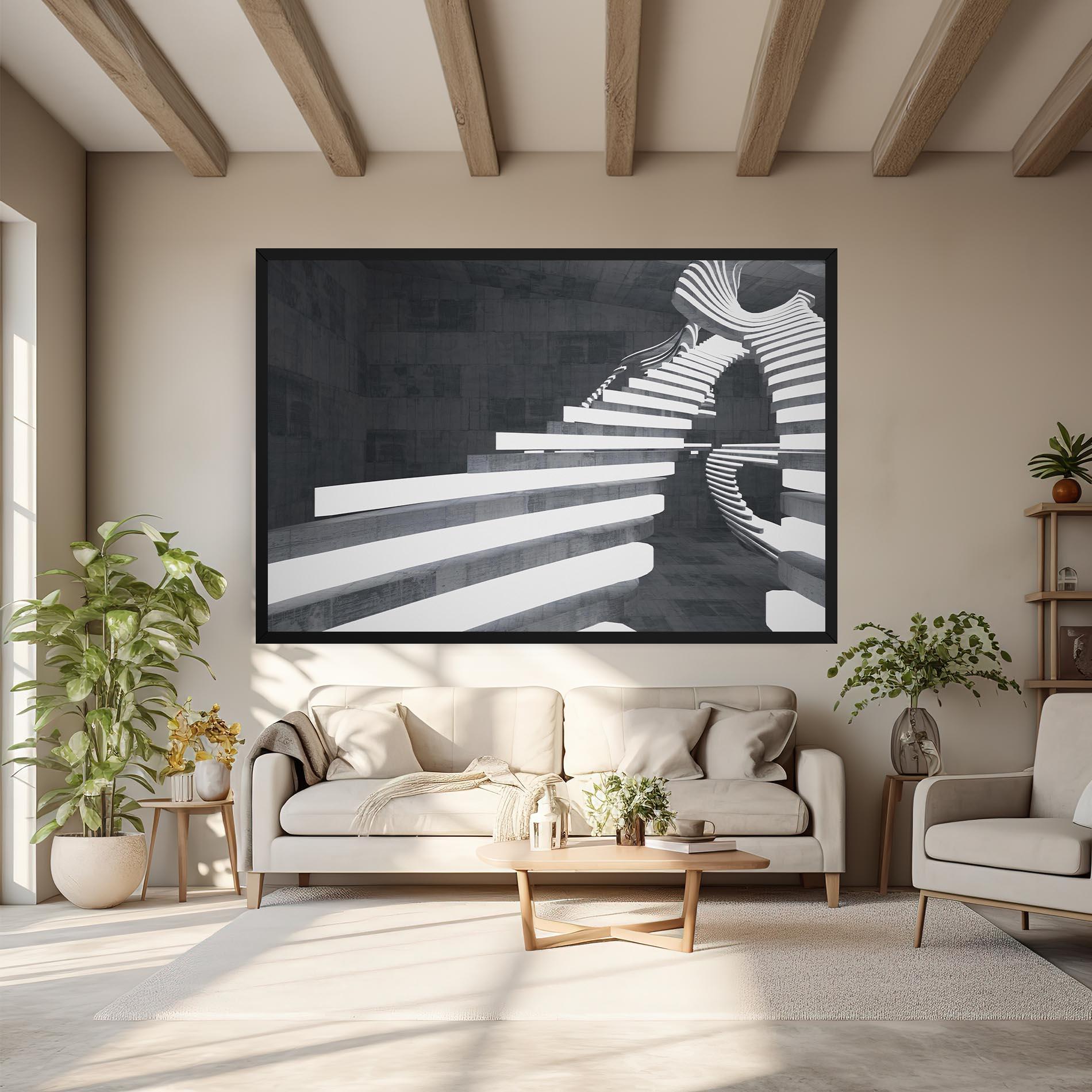 Tablou Canvas Concrete Room mockup 6