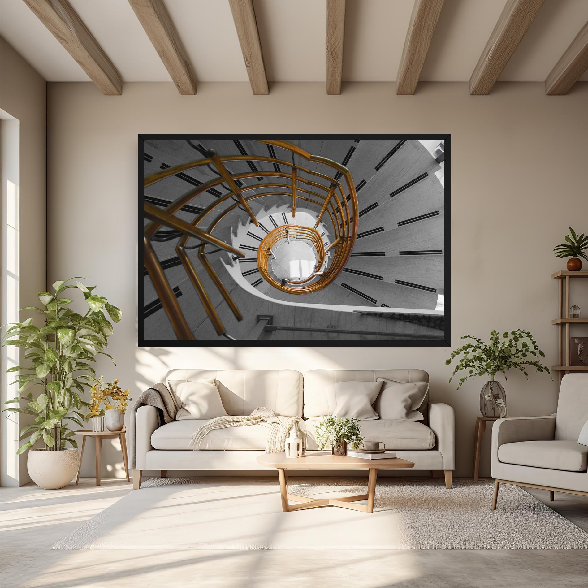 Tablou Canvas Gold Bar Stairs mockup 6