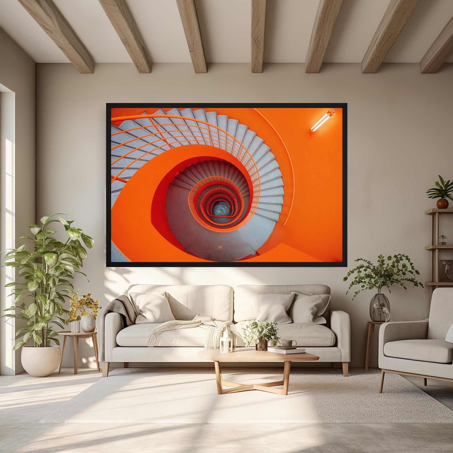 Grey Orange Stairs mockup 6