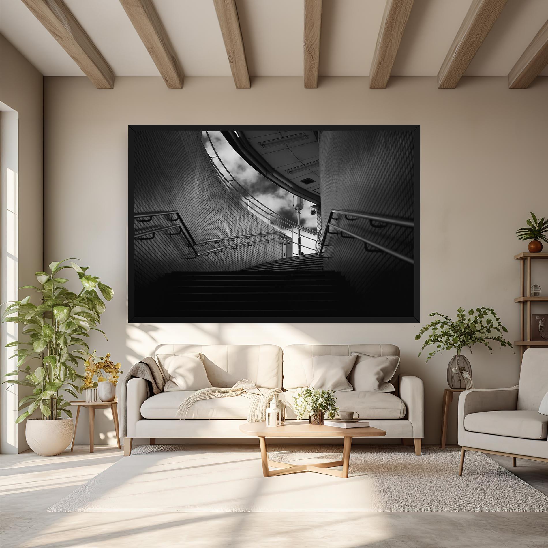 Tablou Canvas Grey Up Stairs mockup 6