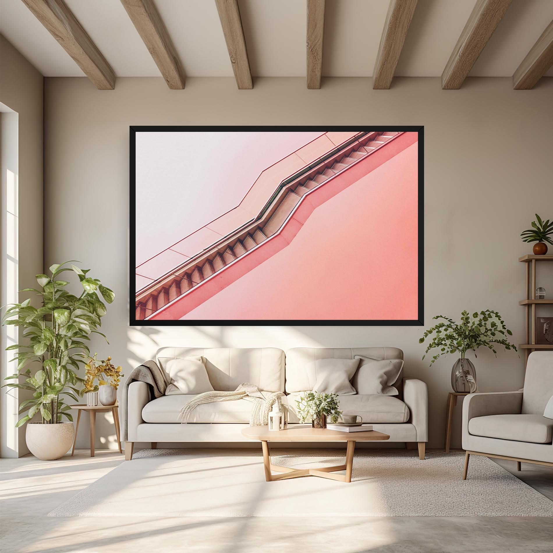 Tablou Canvas Pink Stairs mockup 6