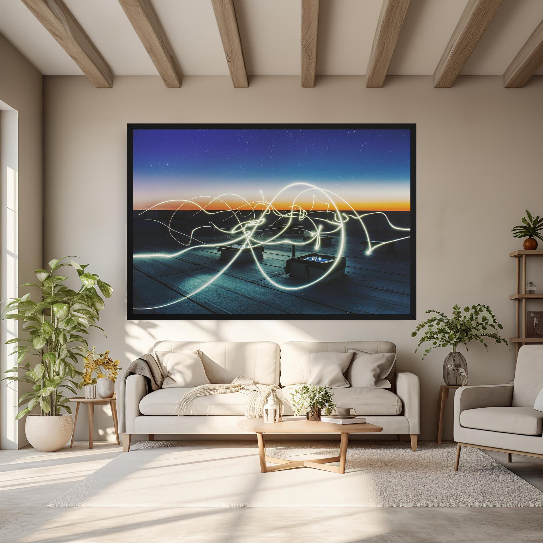 Tablou Canvas White Light Floating mockup 6