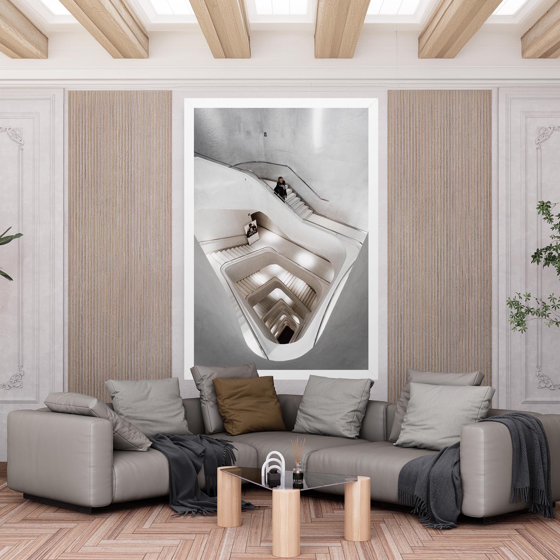 White Stairs Spiral mockup 6