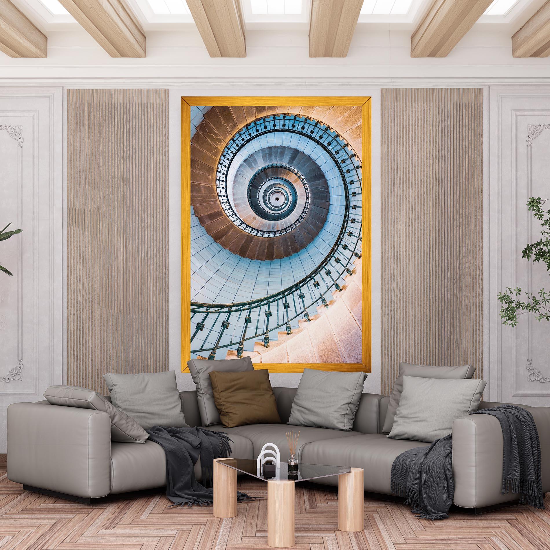 Tablou Canvas Blue Opaline Stairs mockup 6