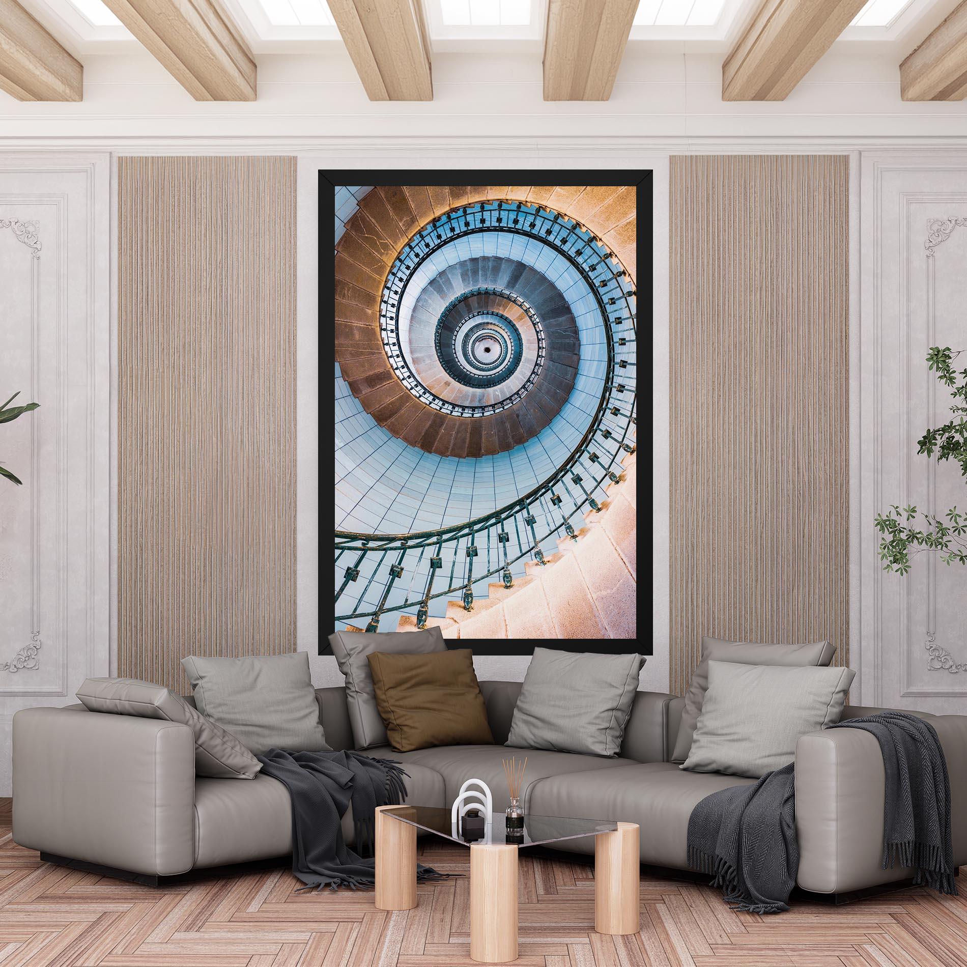 Tablou Canvas Blue Opaline Stairs mockup 6