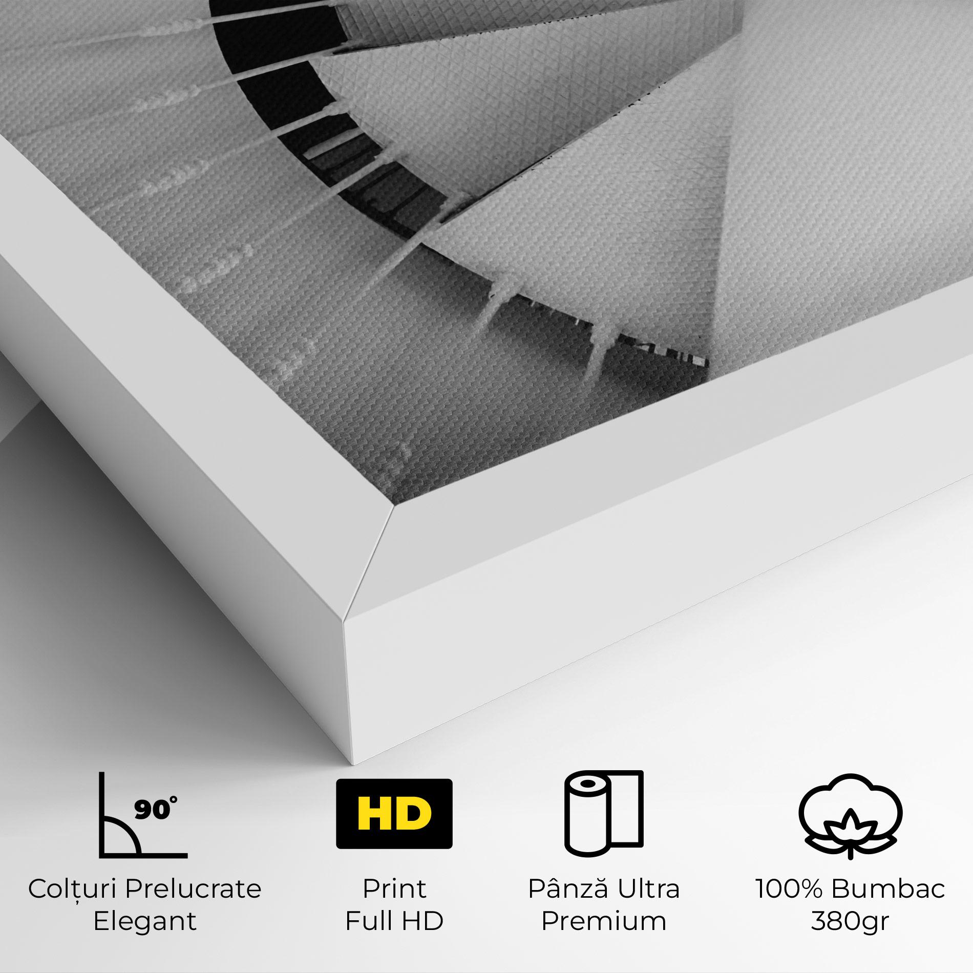 Tablou Canvas Black Circle Stairs mockup 4