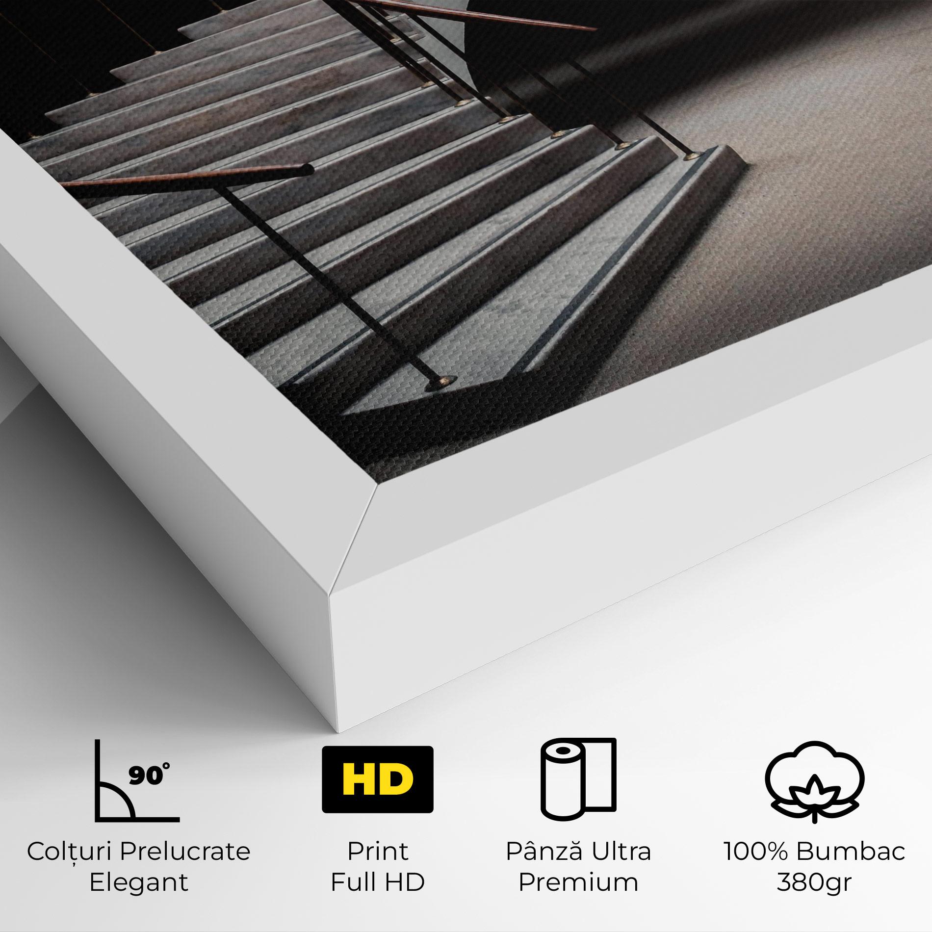 Tablou Canvas Dark Room Stairs mockup 4