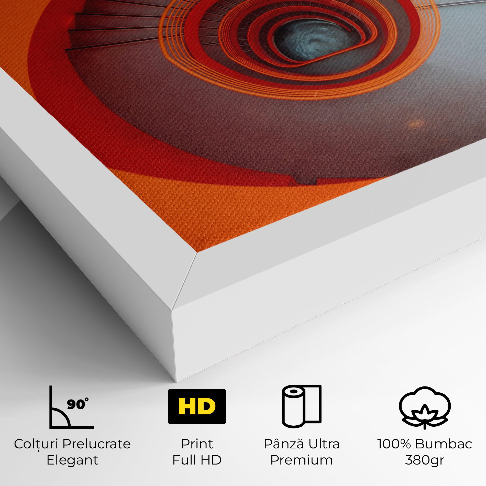 Grey Orange Stairs mockup 4