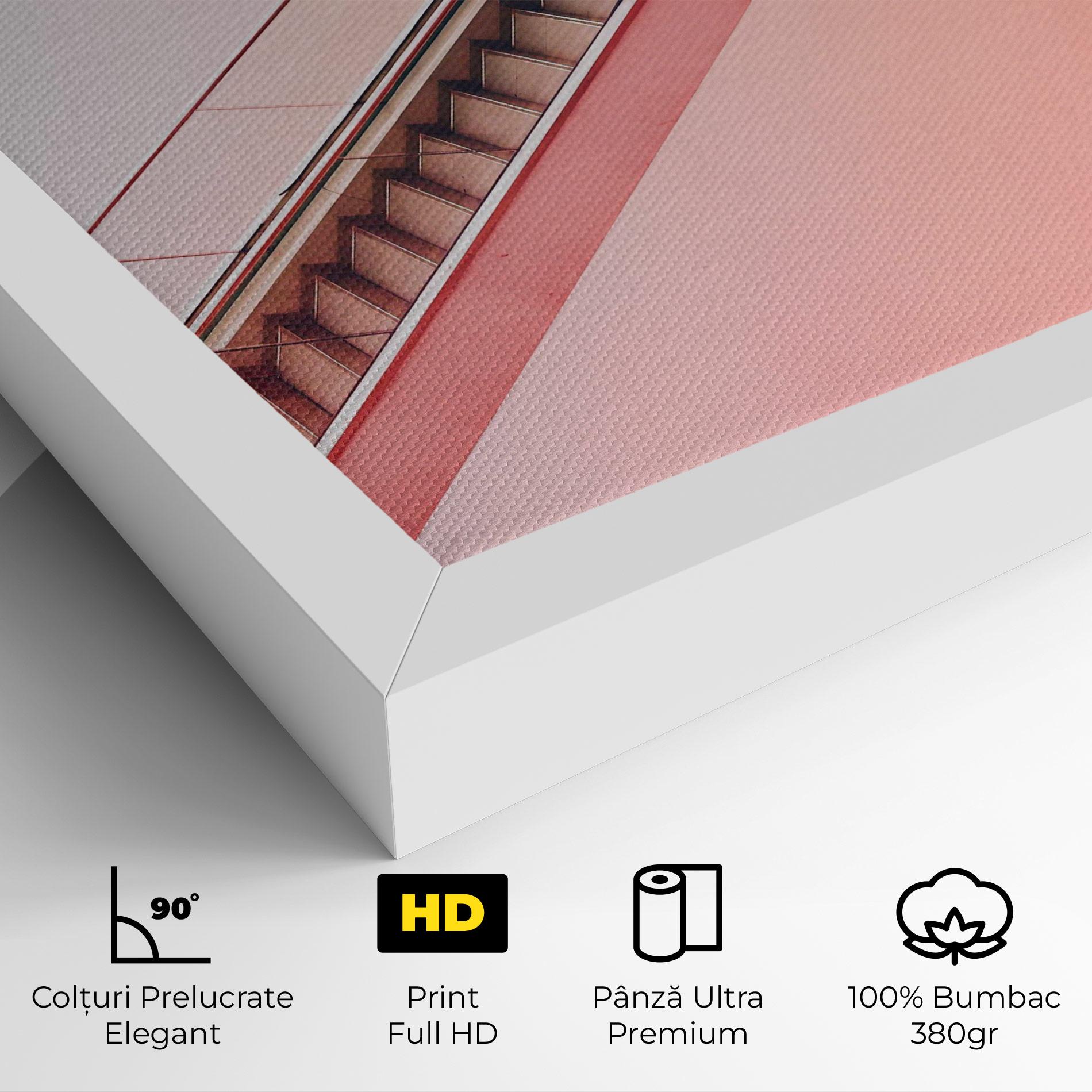 Tablou Canvas Pink Stairs mockup 4