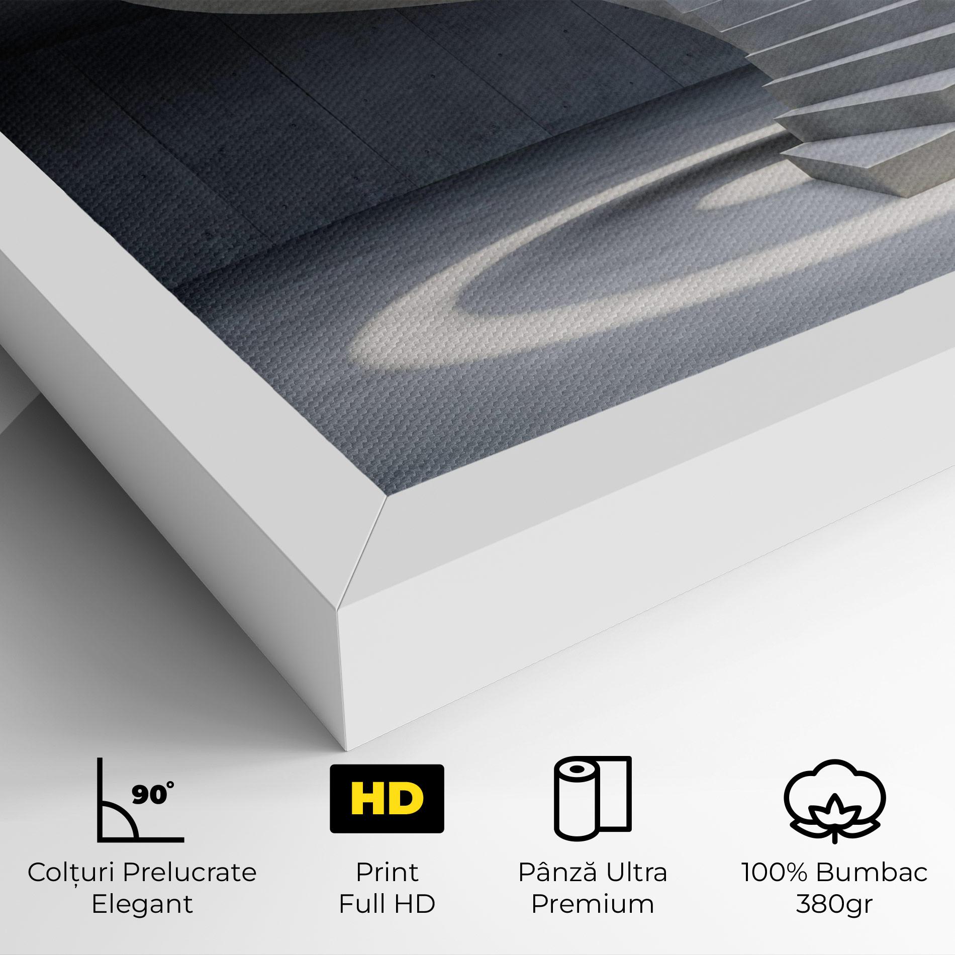 Tablou Canvas Spiral White Staircase mockup 4