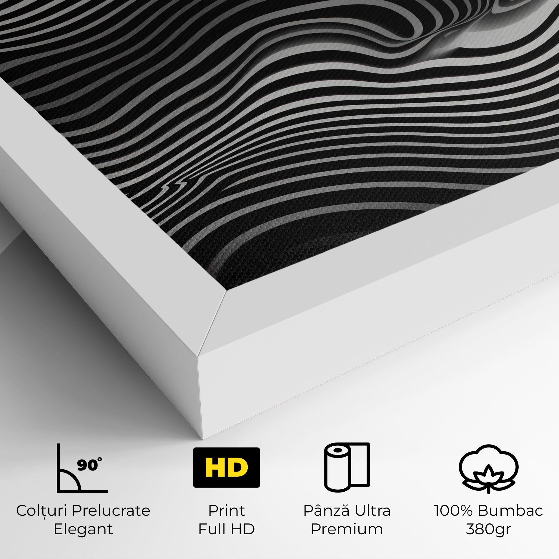 White Black Lines Wave mockup 4