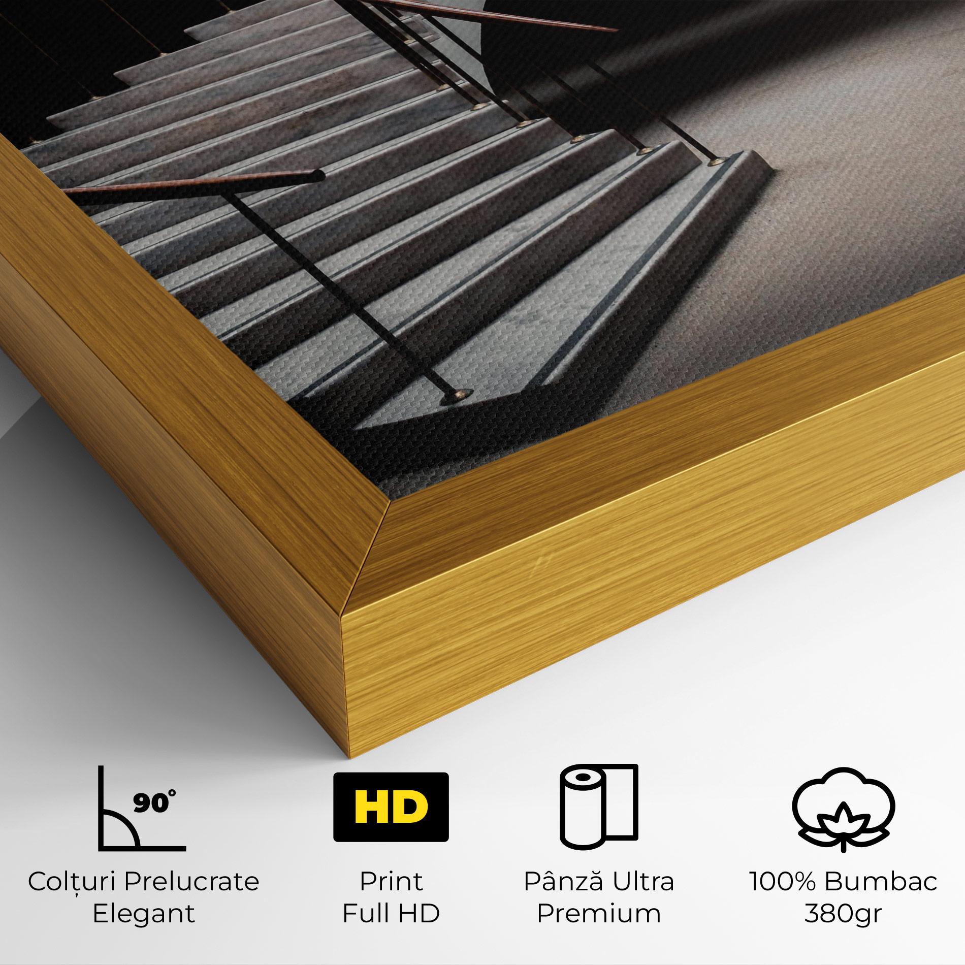 Tablou Canvas Dark Room Stairs mockup 4