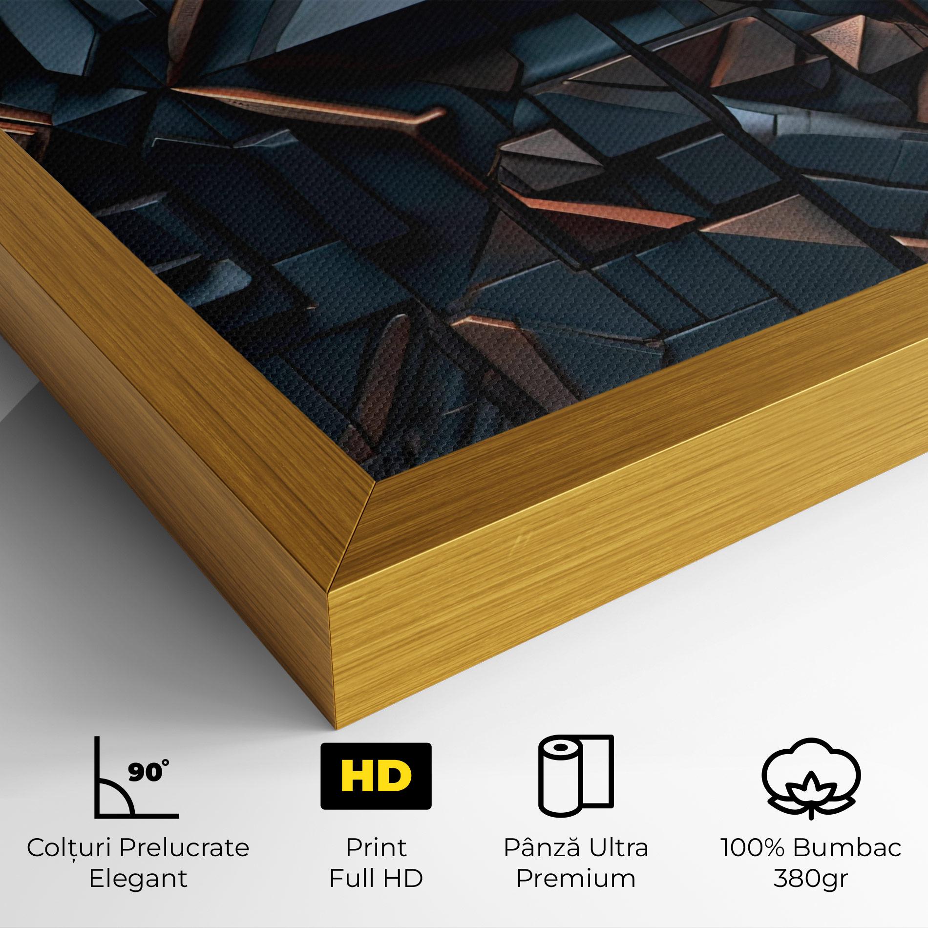 Tablou Canvas Orange Rhombus mockup 4