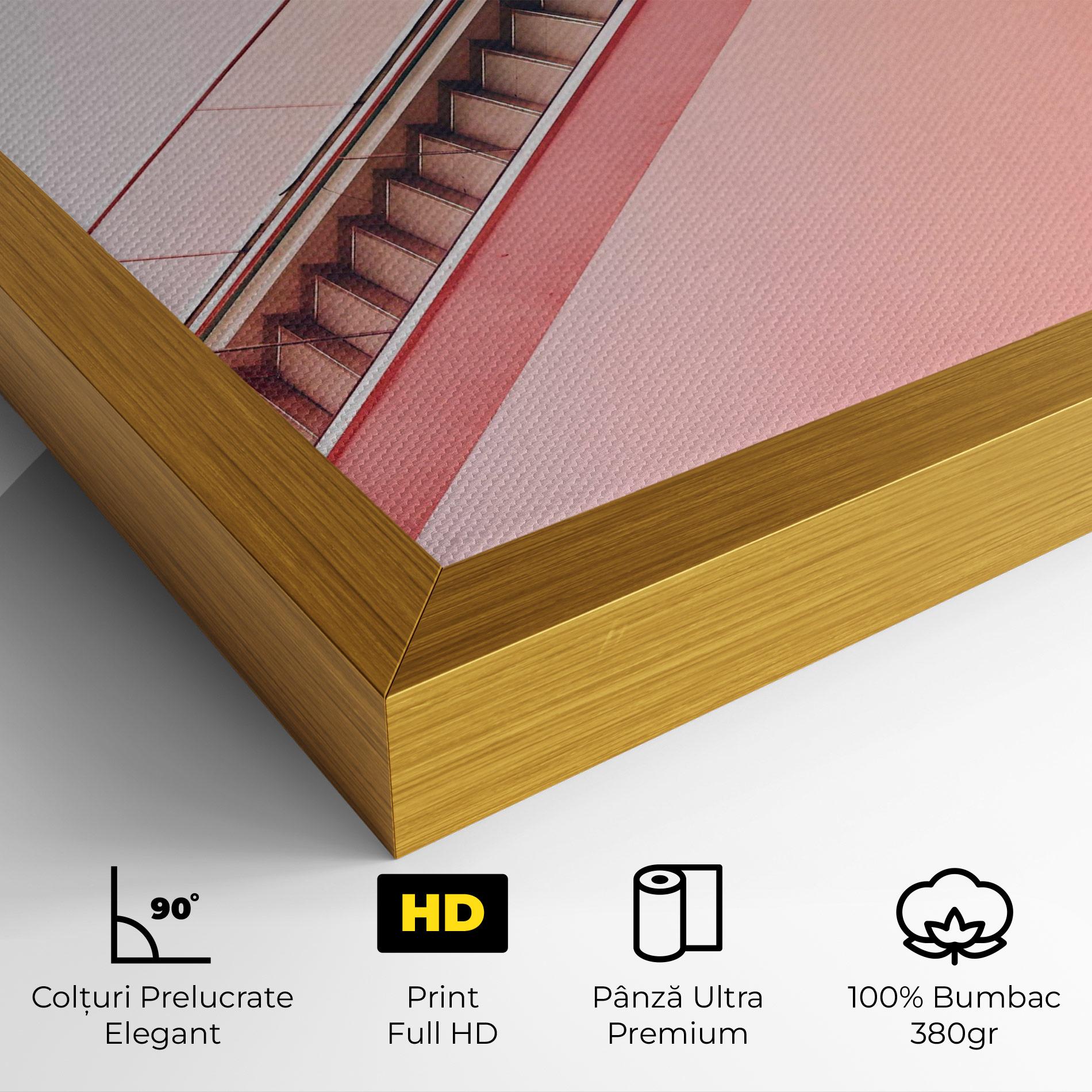 Tablou Canvas Pink Stairs mockup 4