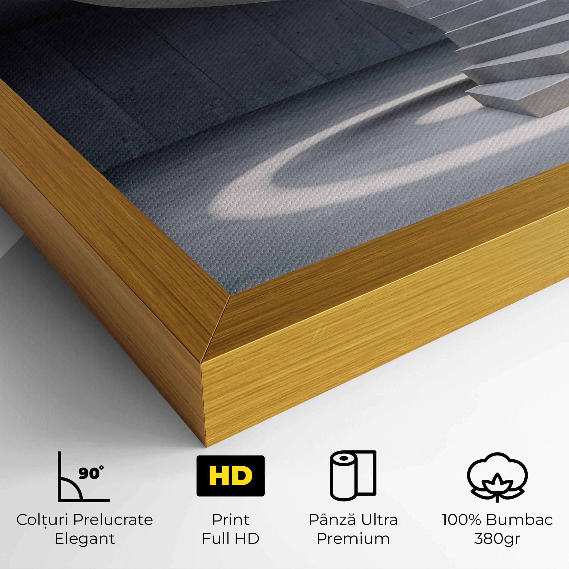 Tablou Canvas Spiral White Staircase mockup 4