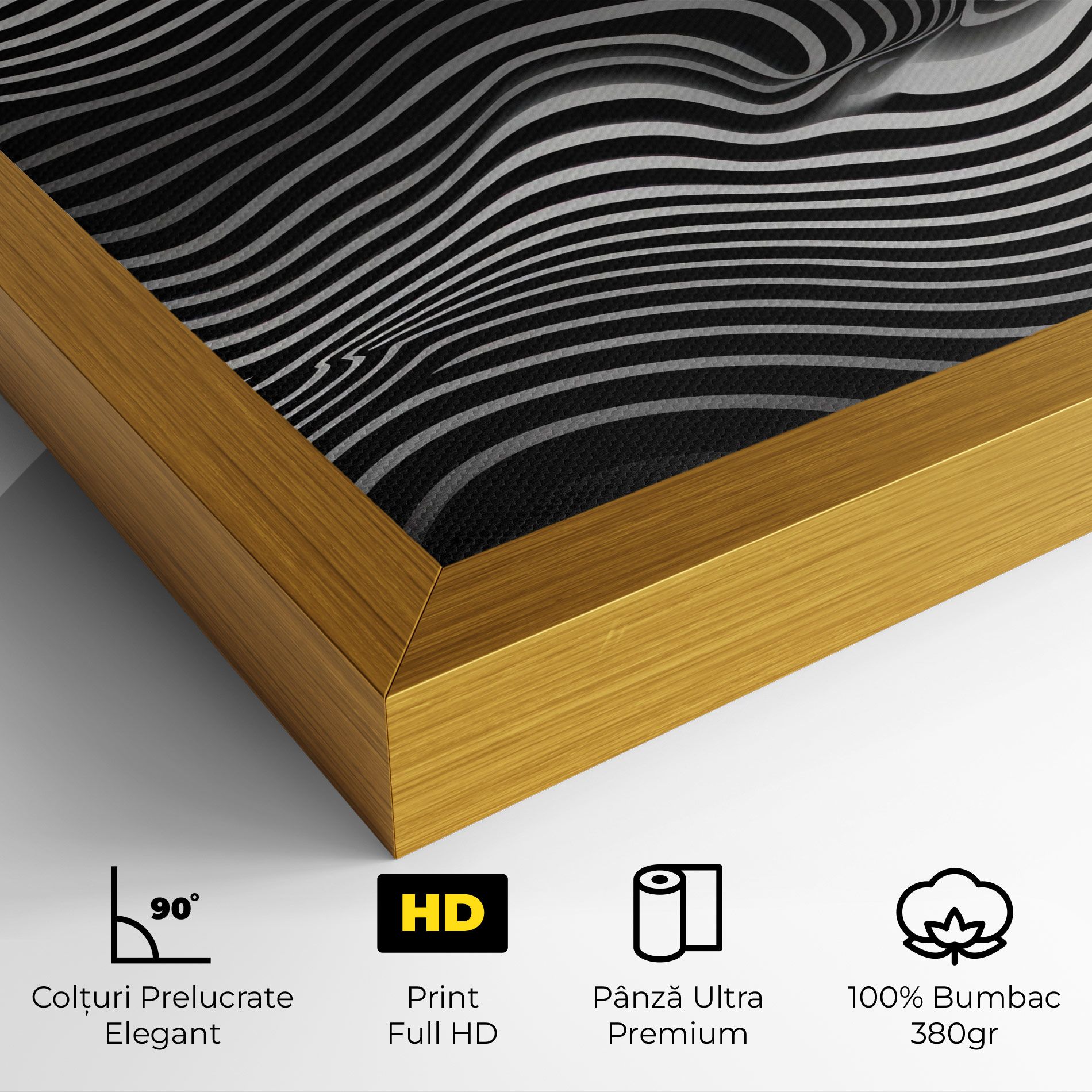 White Black Lines Wave mockup 4