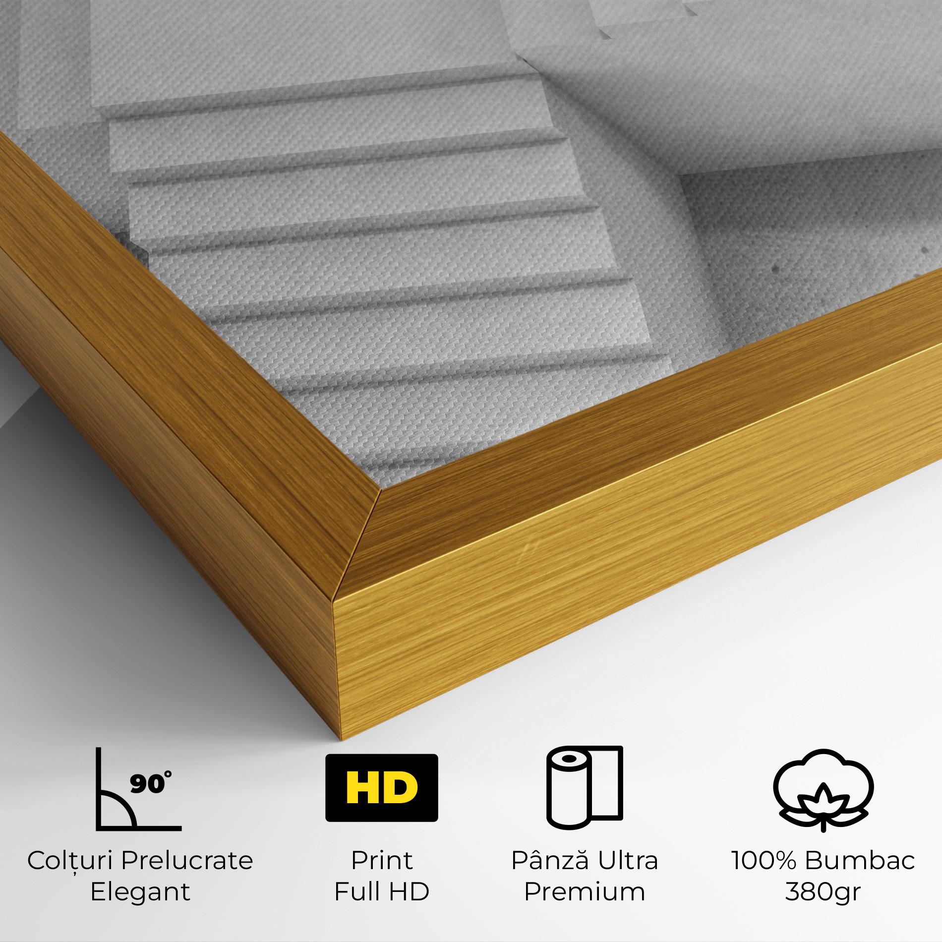 Tablou Canvas White X Stairway mockup 4