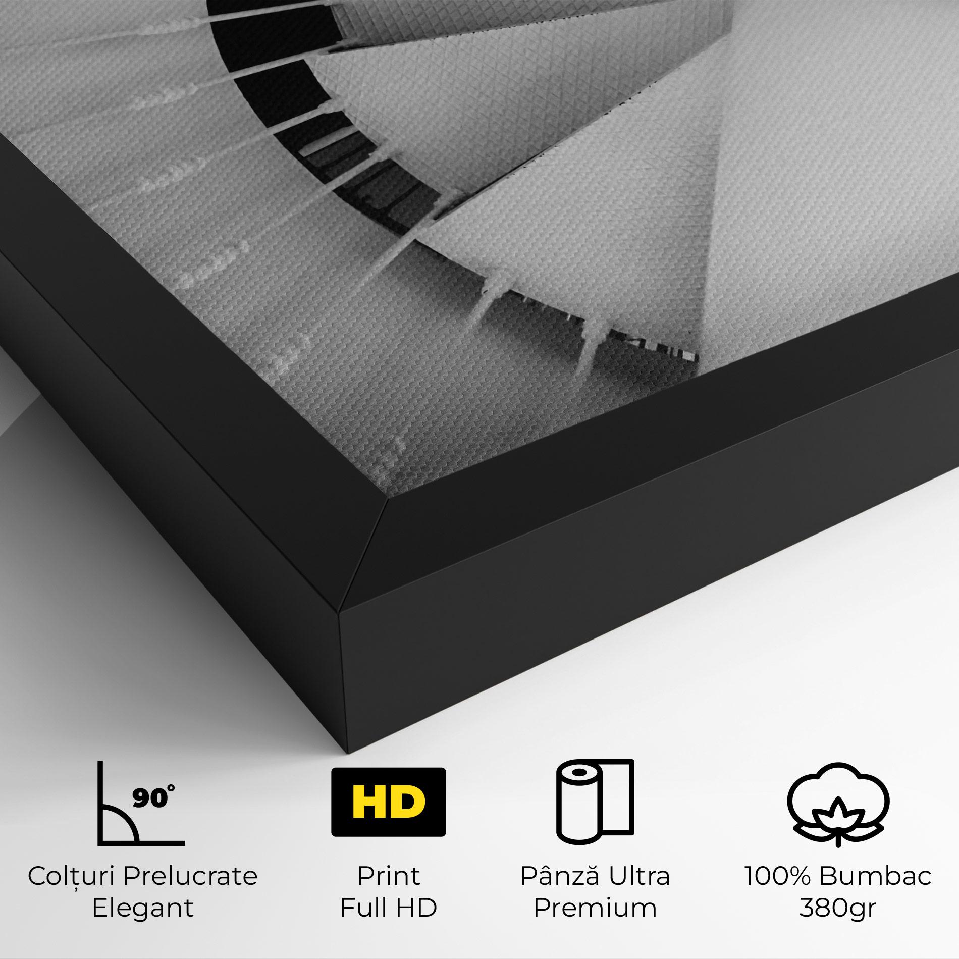 Tablou Canvas Black Circle Stairs mockup 4