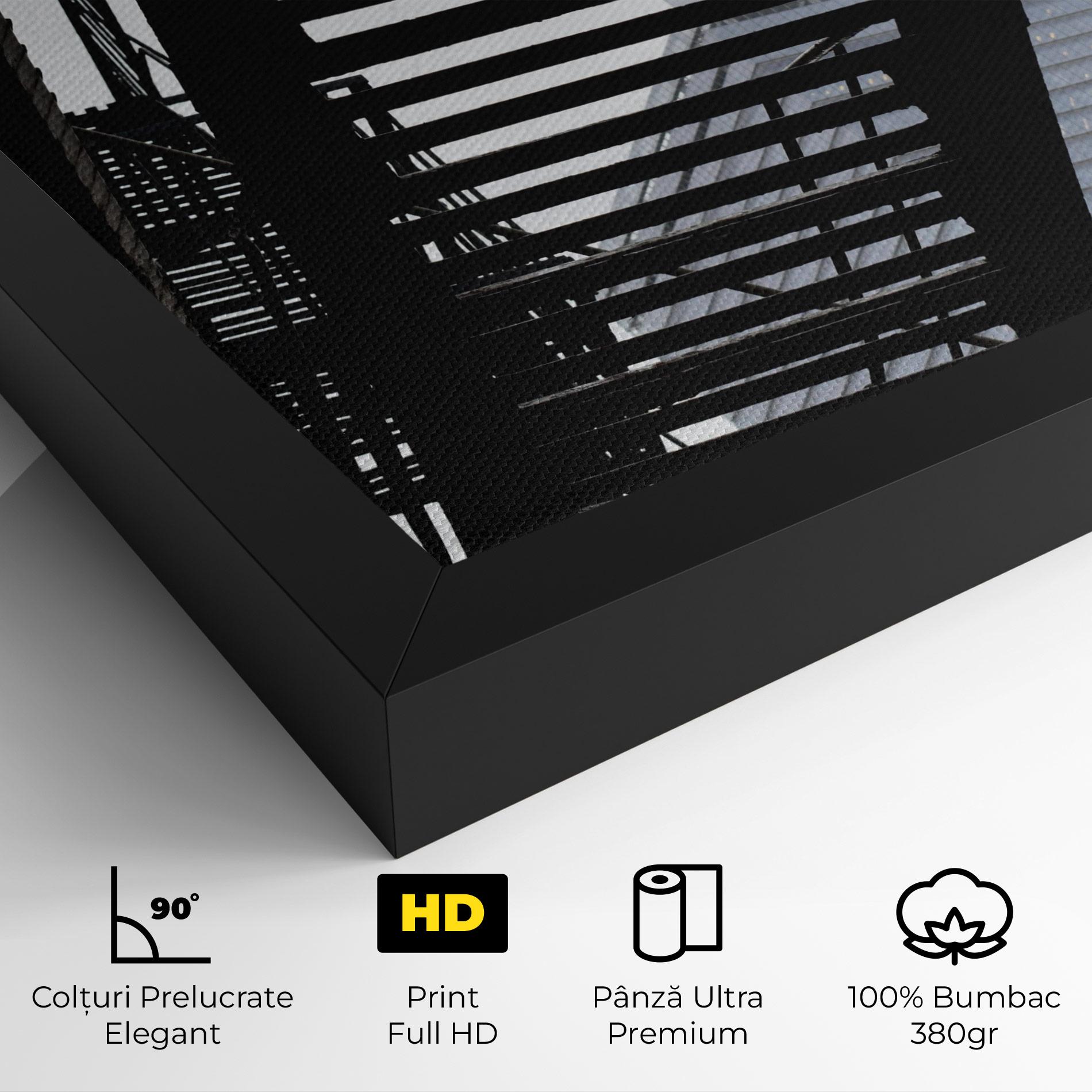 Tablou Canvas Black Stairs Floating mockup 4