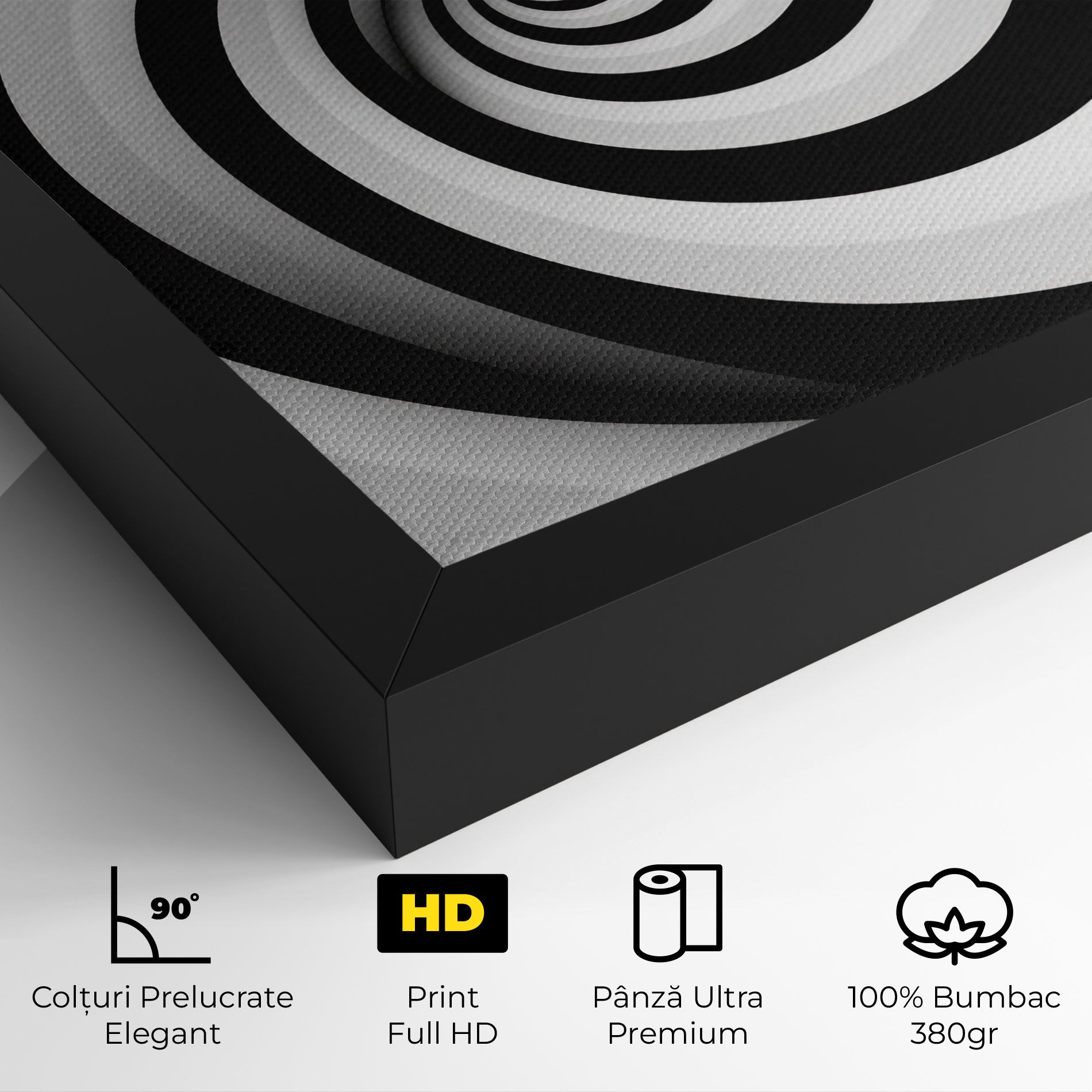 Black White Spiral mockup 4