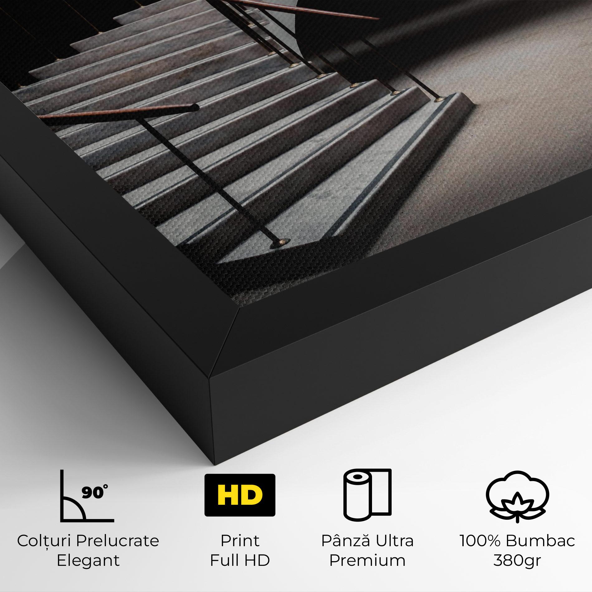 Tablou Canvas Dark Room Stairs mockup 4