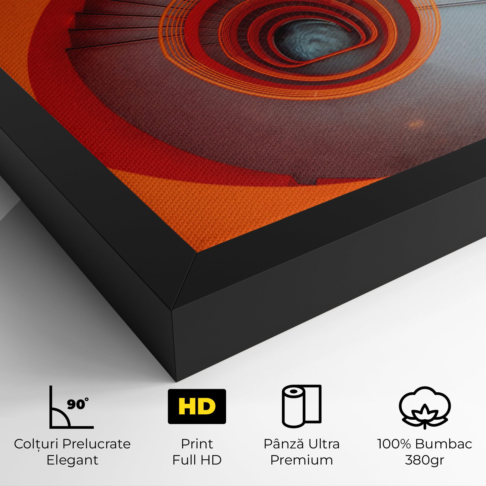 Grey Orange Stairs mockup 4