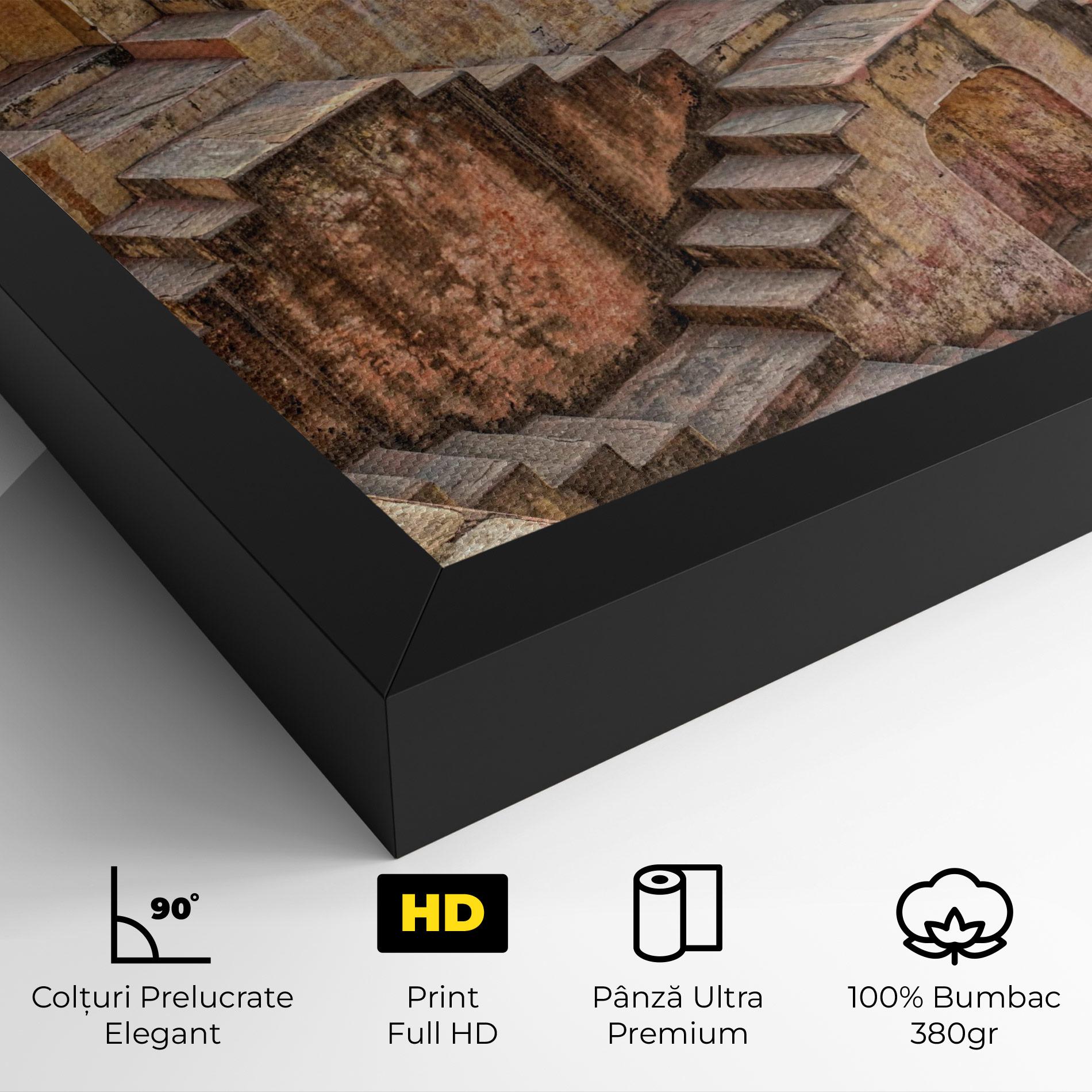 Tablou Canvas Old Brown Stairs mockup 4