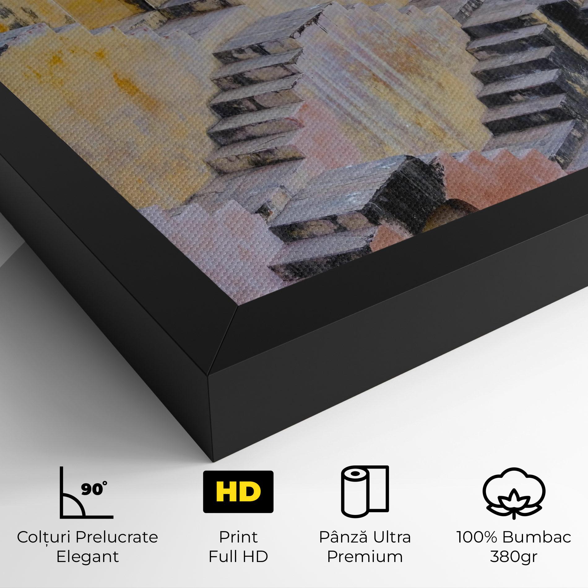 Tablou Canvas Old Yellow Stairs mockup 4