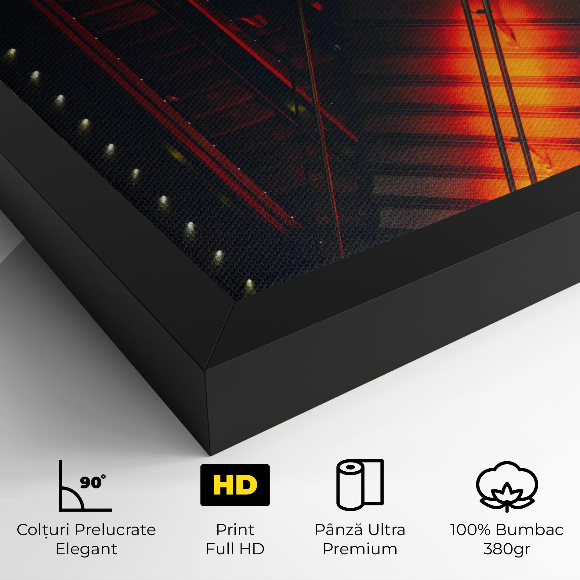 Tablou Canvas Orange Light Stairs mockup 4