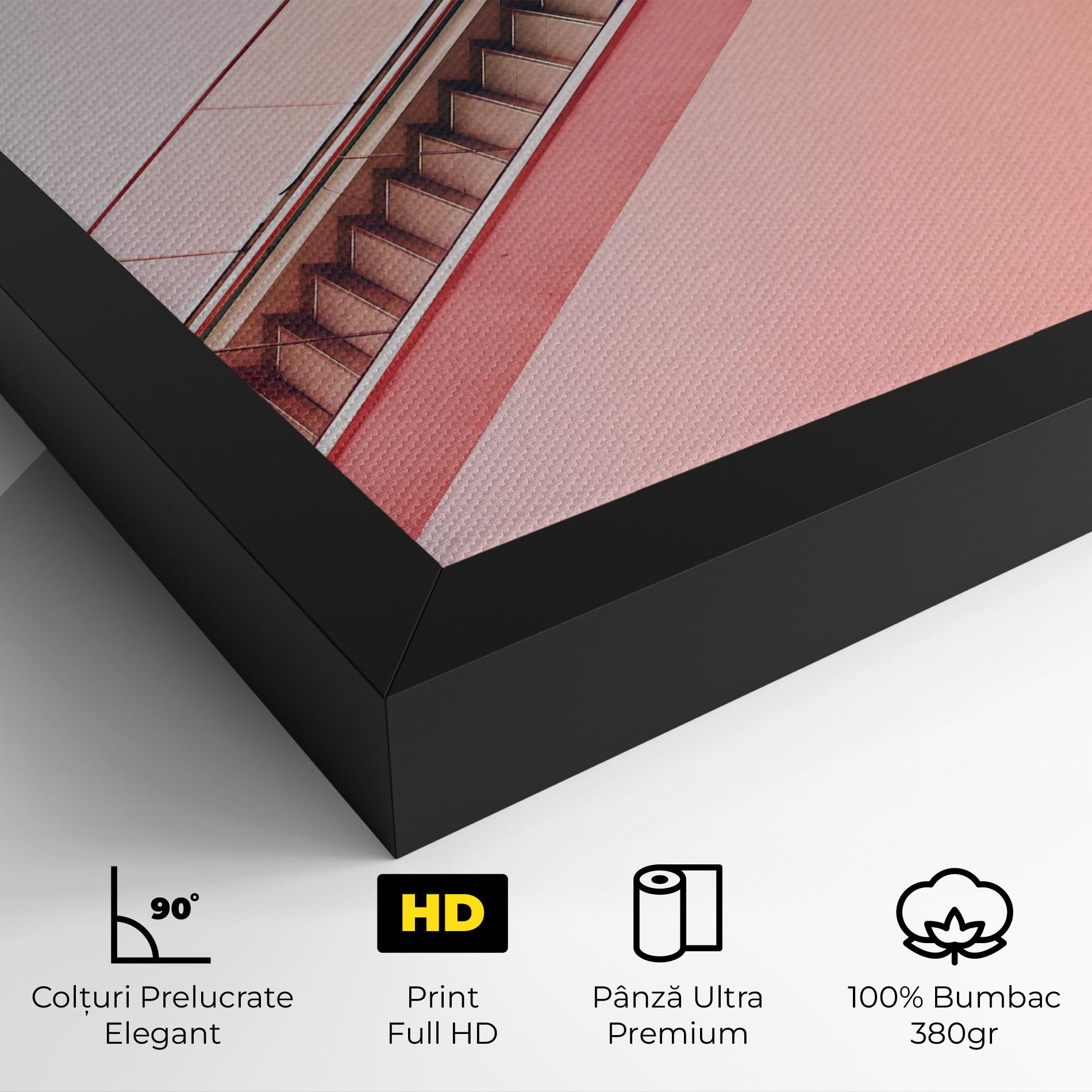 Tablou Canvas Pink Stairs mockup 4