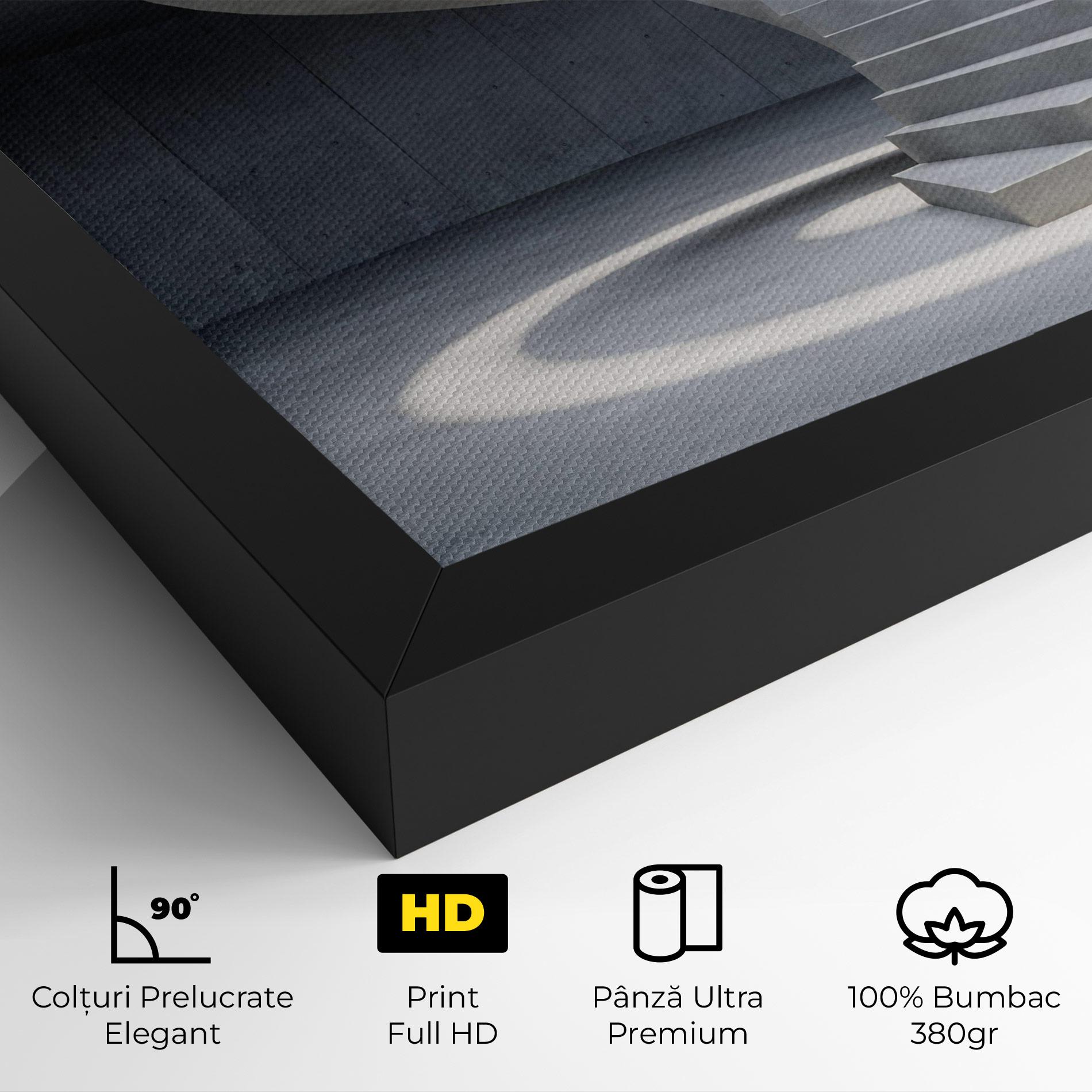 Tablou Canvas Spiral White Staircase mockup 4