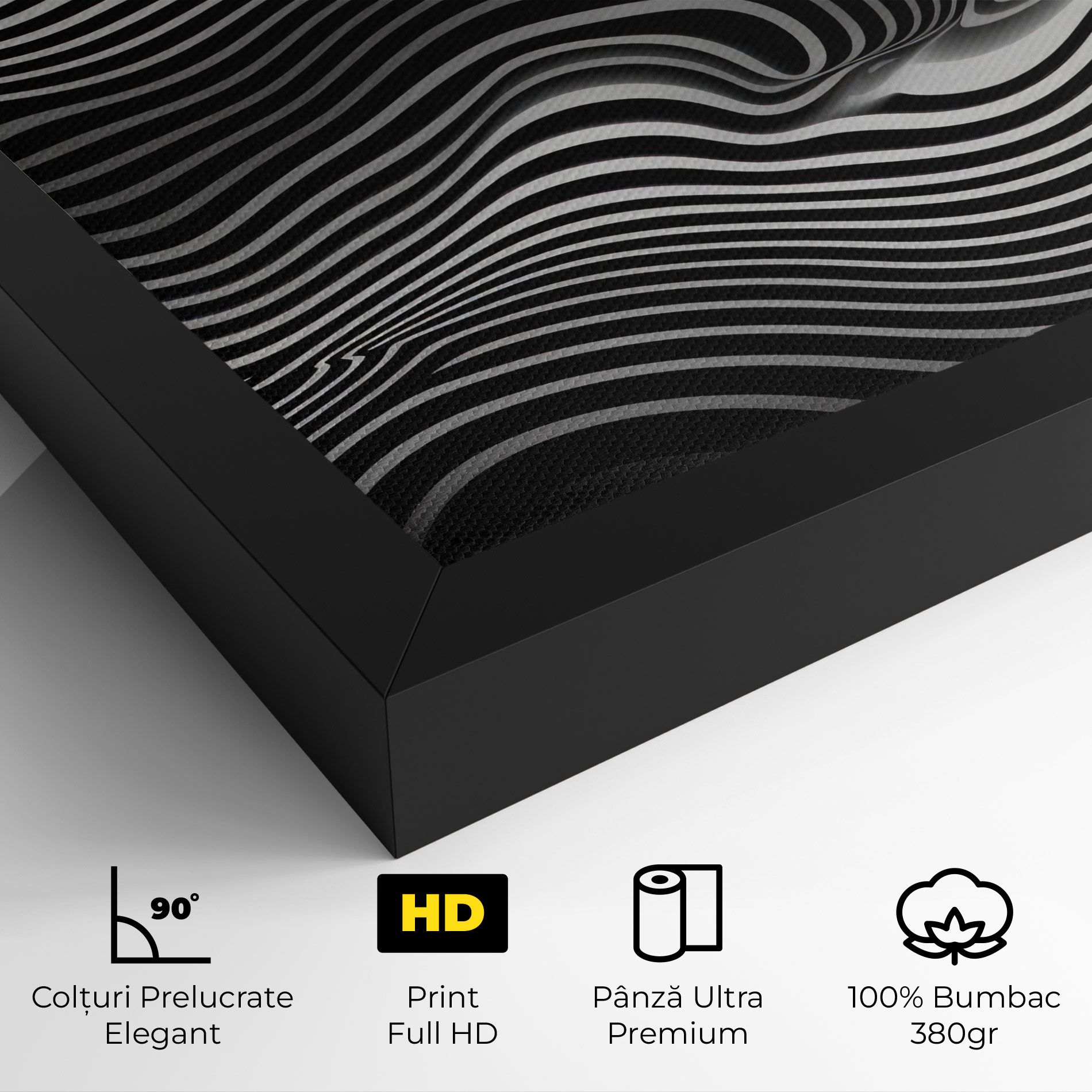 White Black Lines Wave mockup 4