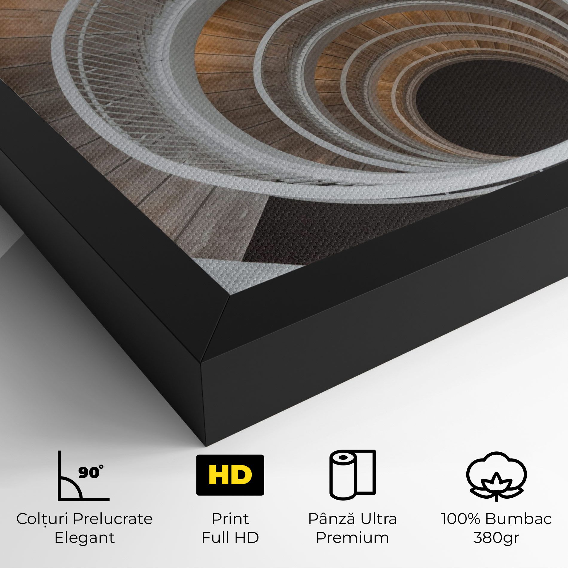 White Spiral Stairs mockup 4