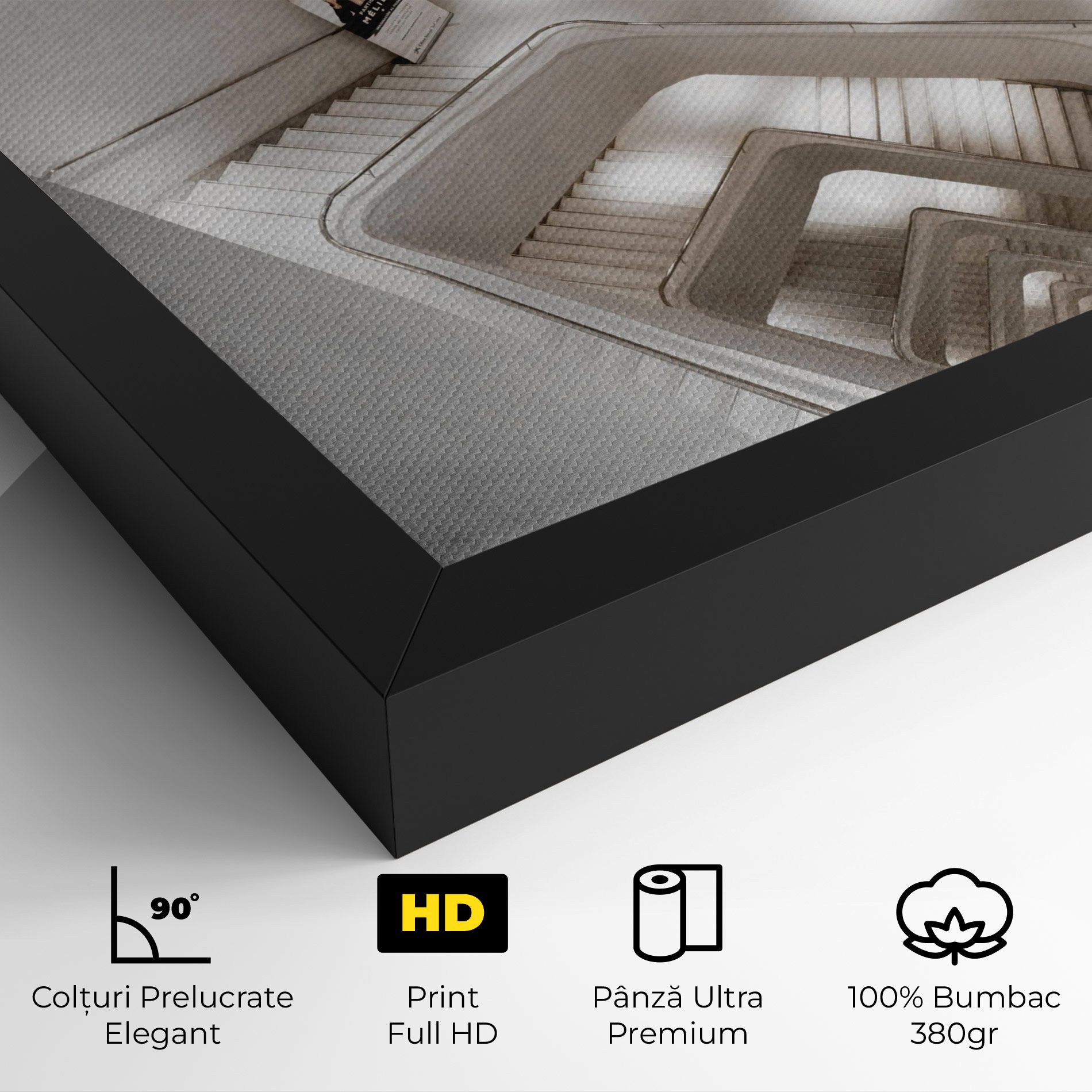 White Stairs Spiral mockup 4