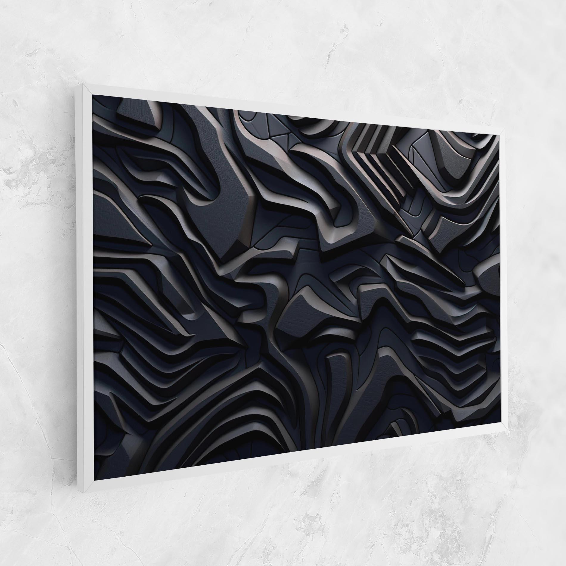 Tablou Canvas Black 3d Lines mockup 1