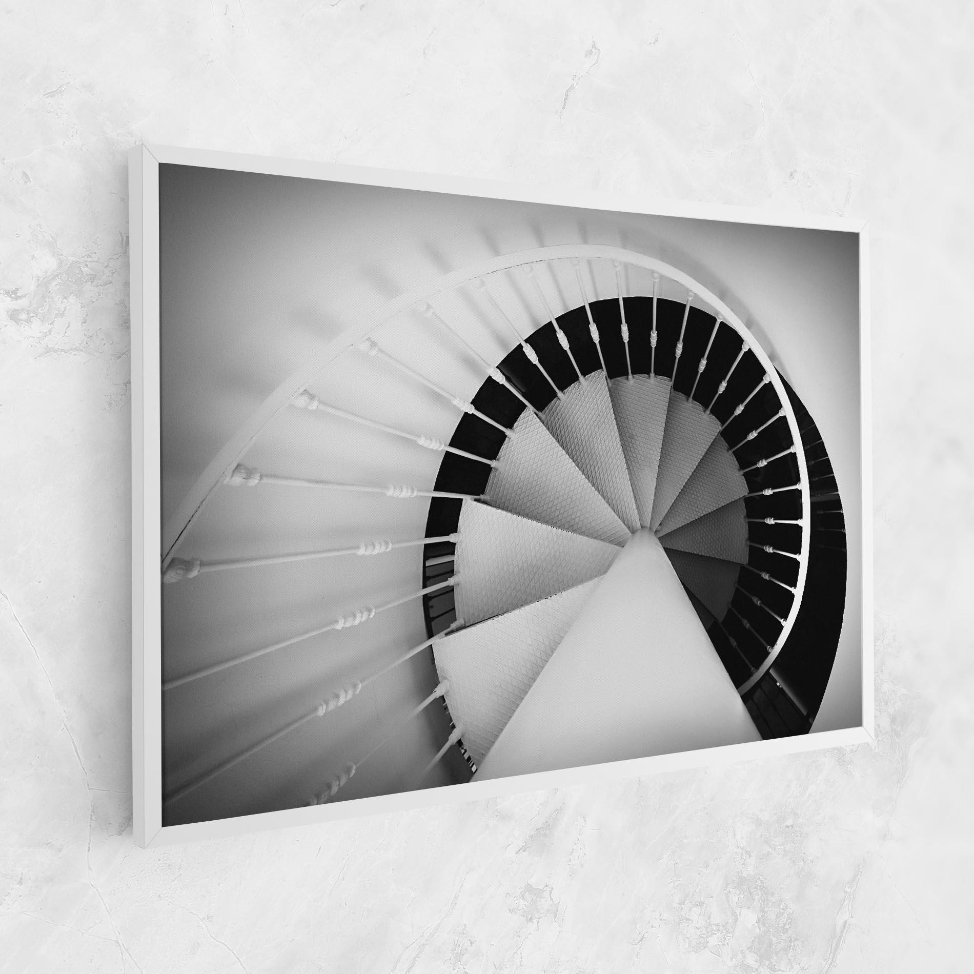 Tablou Canvas Black Circle Stairs mockup 1