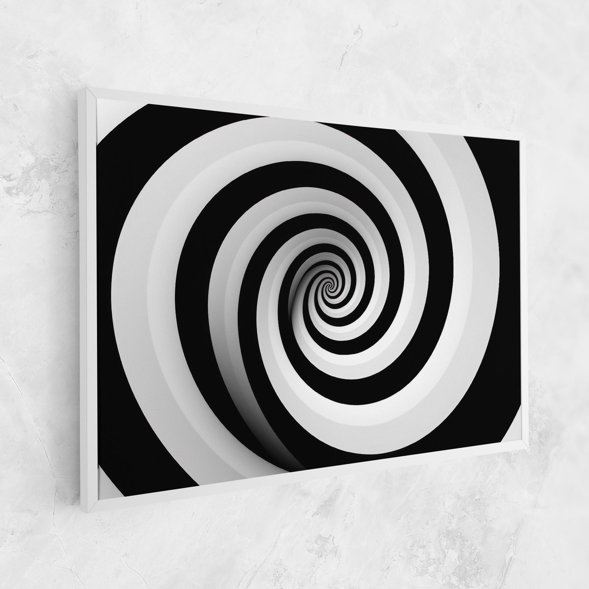 Tablou Canvas Black White Spiral mockup 1