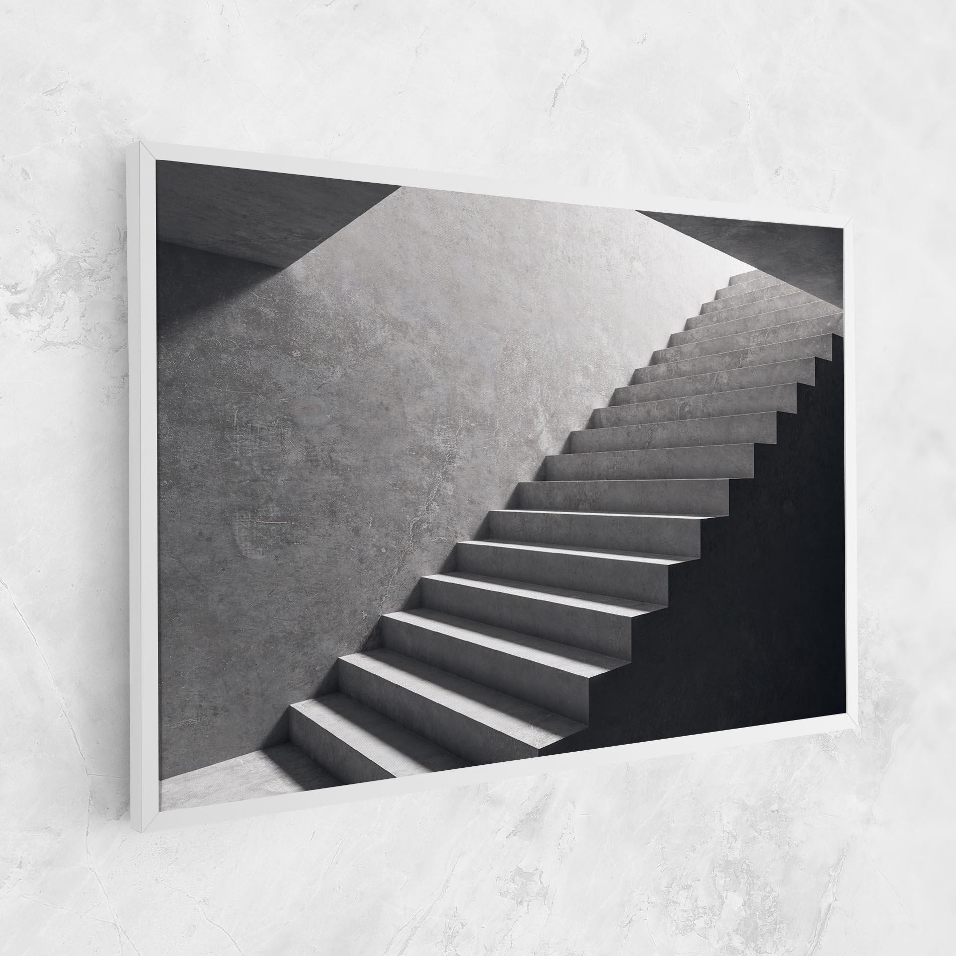 Tablou Canvas Concrete Stairs mockup 1