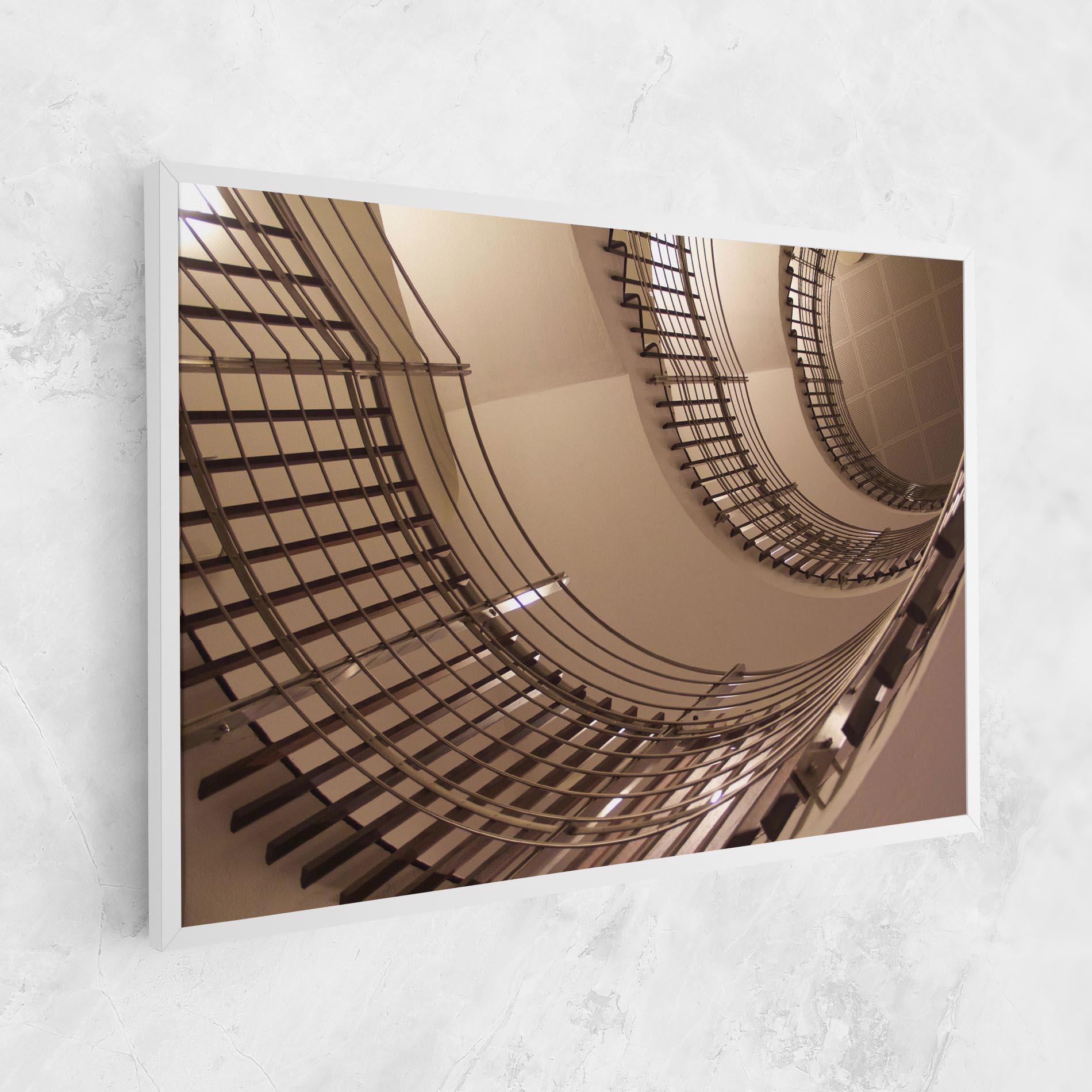 Tablou Canvas Cream Stairs mockup 1