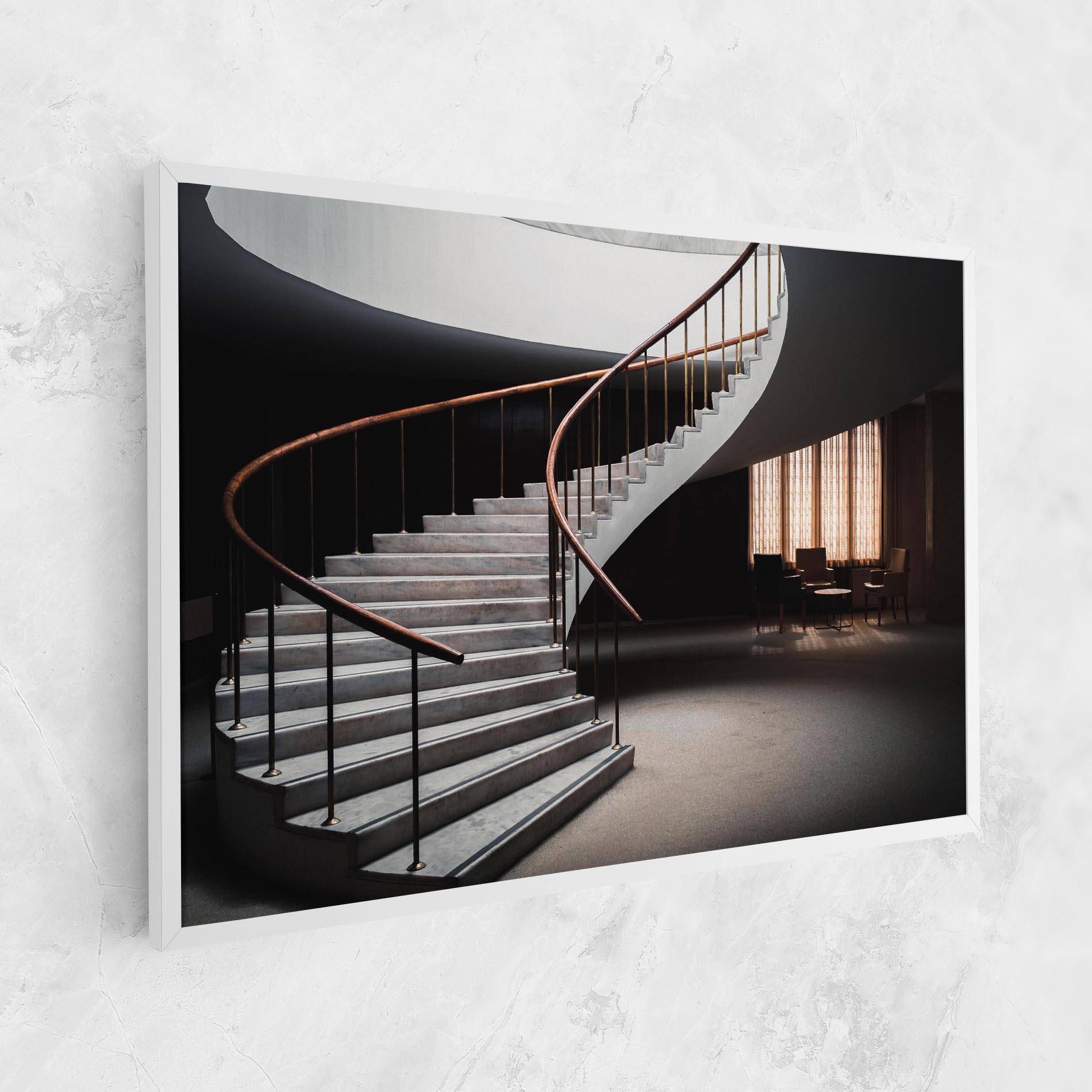 Tablou Canvas Dark Room Stairs mockup 1