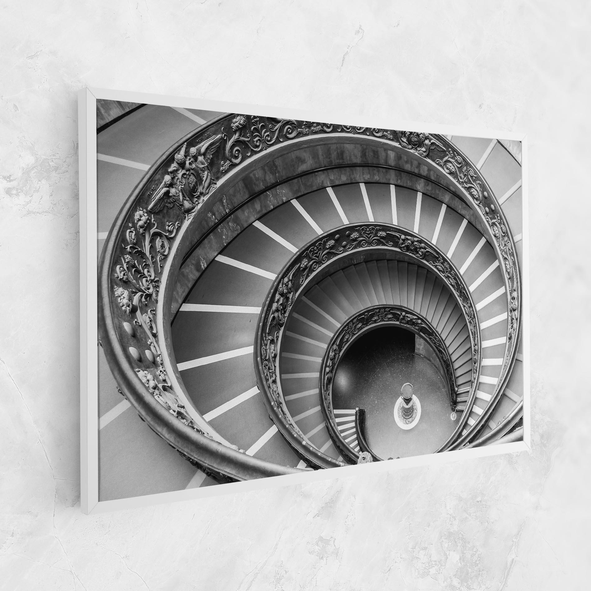 Tablou Canvas Grey Spiral mockup 1