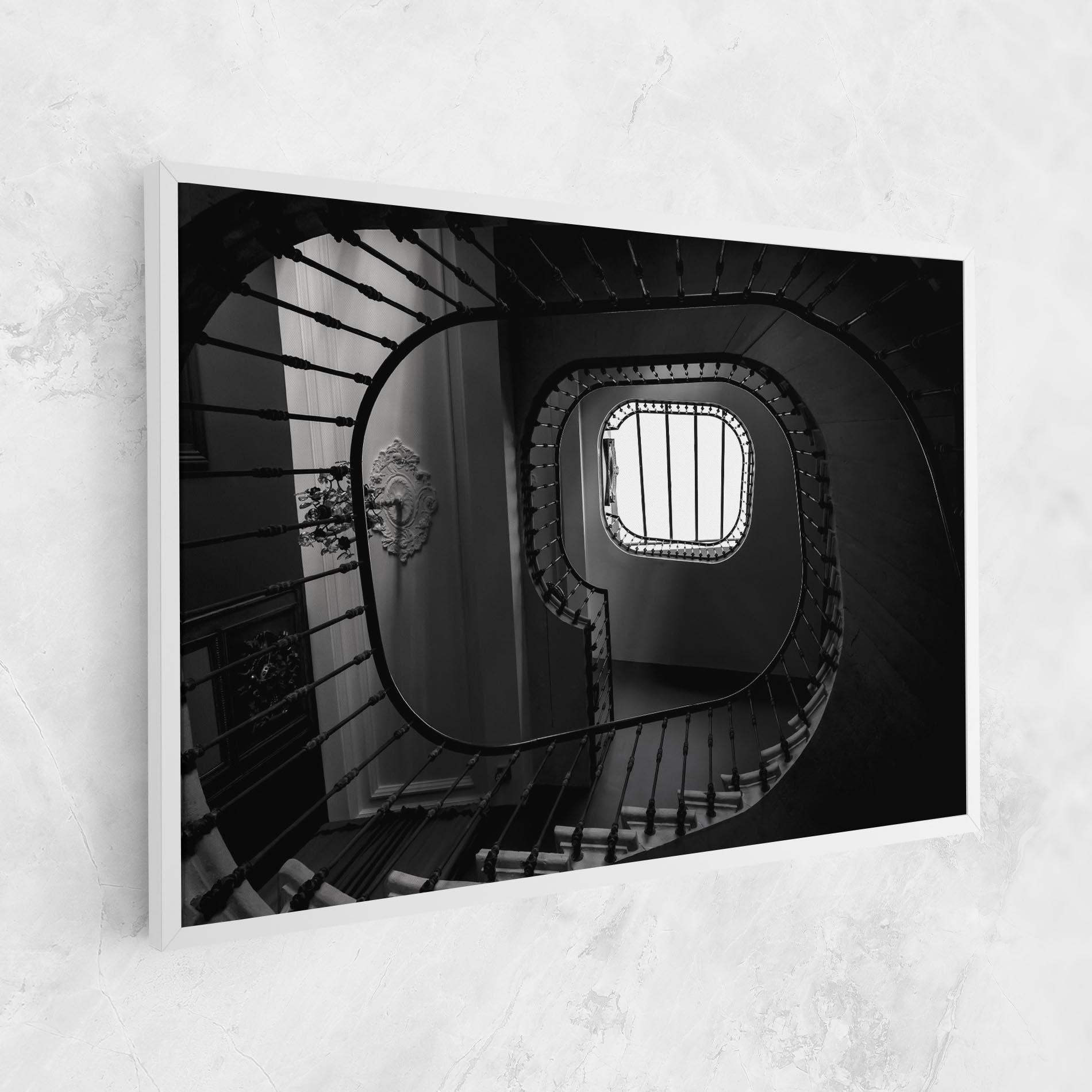 Tablou Canvas Greyscale Staircase mockup 1