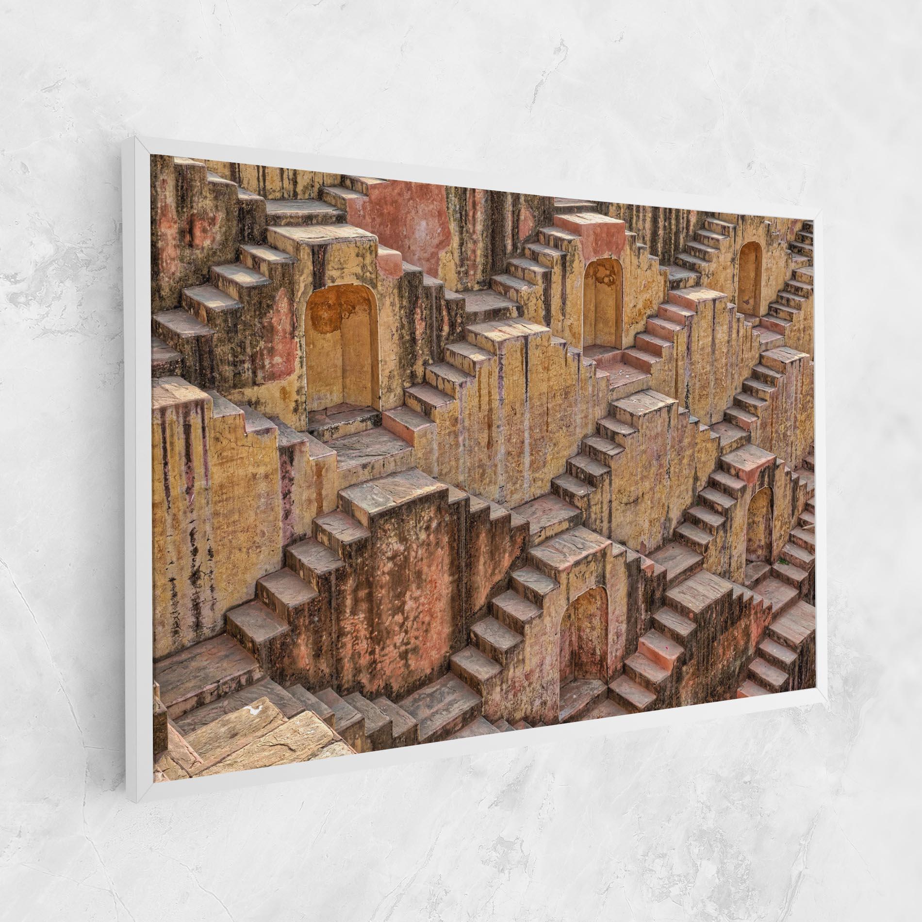 Tablou Canvas Old Brown Stairs mockup 1