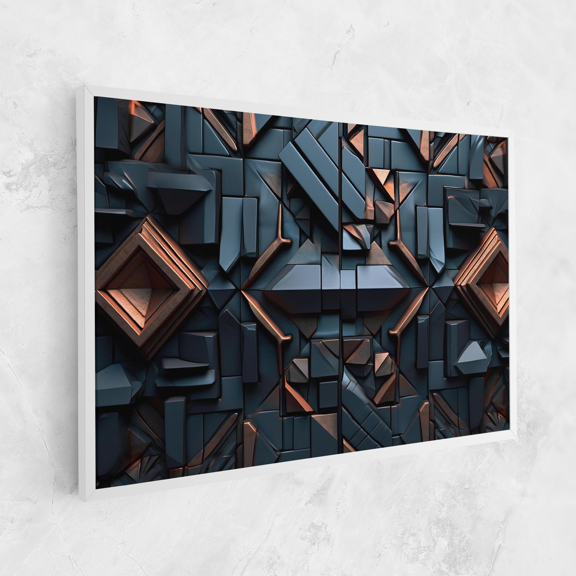 Tablou Canvas Orange Rhombus mockup 1