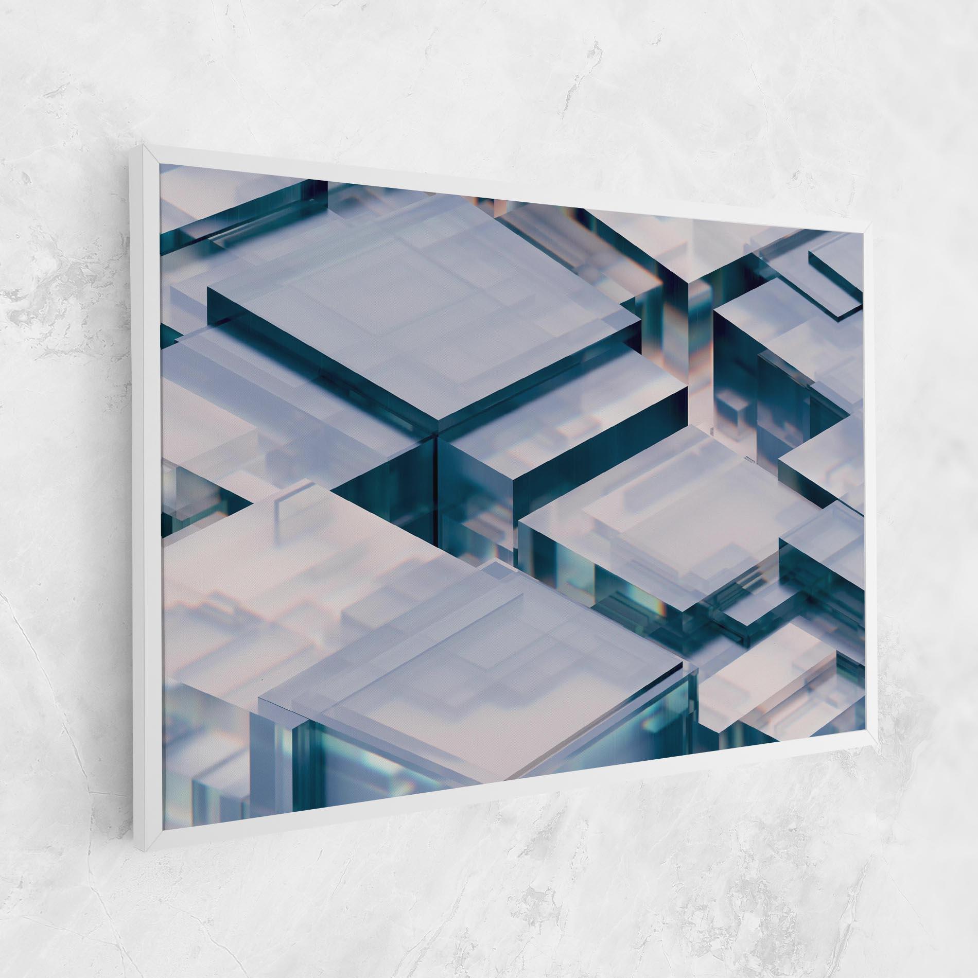 Tablou Canvas Square Glass mockup 1