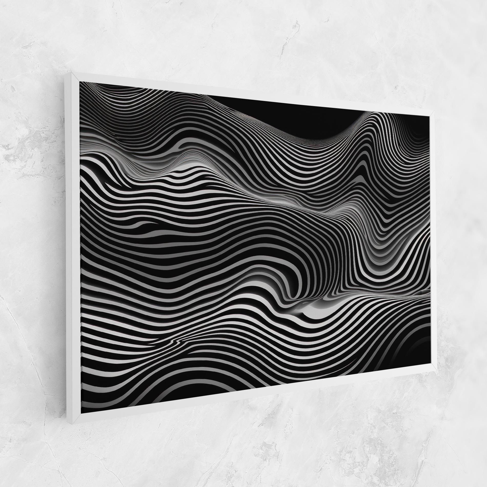 White Black Lines Wave mockup 1